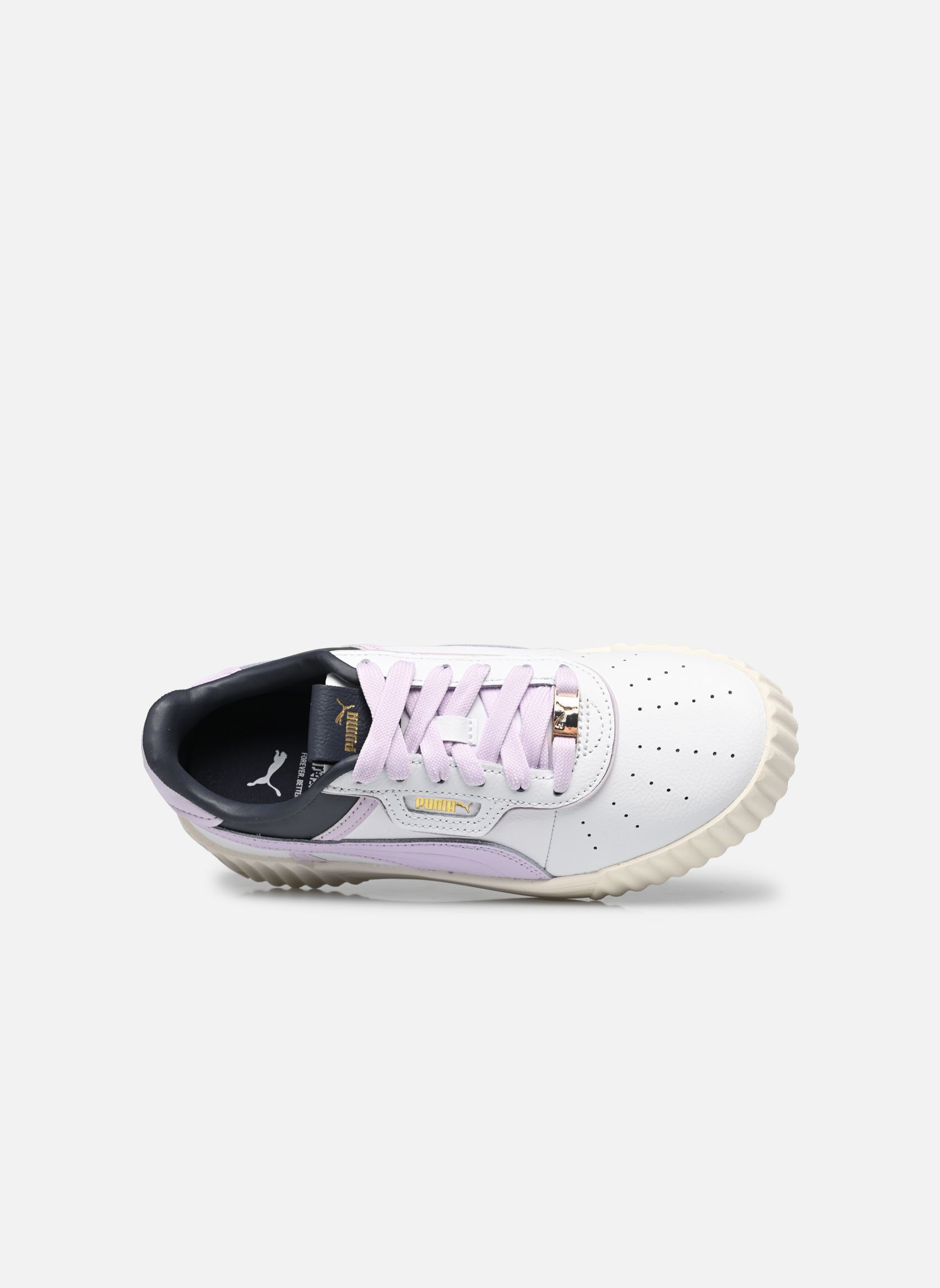 Niedrige Sneaker Carina 3.0 Luxe damen weiß Puma Niedrige Sneaker Carina 3.0 Luxe damen weiß PUMA WHITE-LILAC FROST-PUMA GO