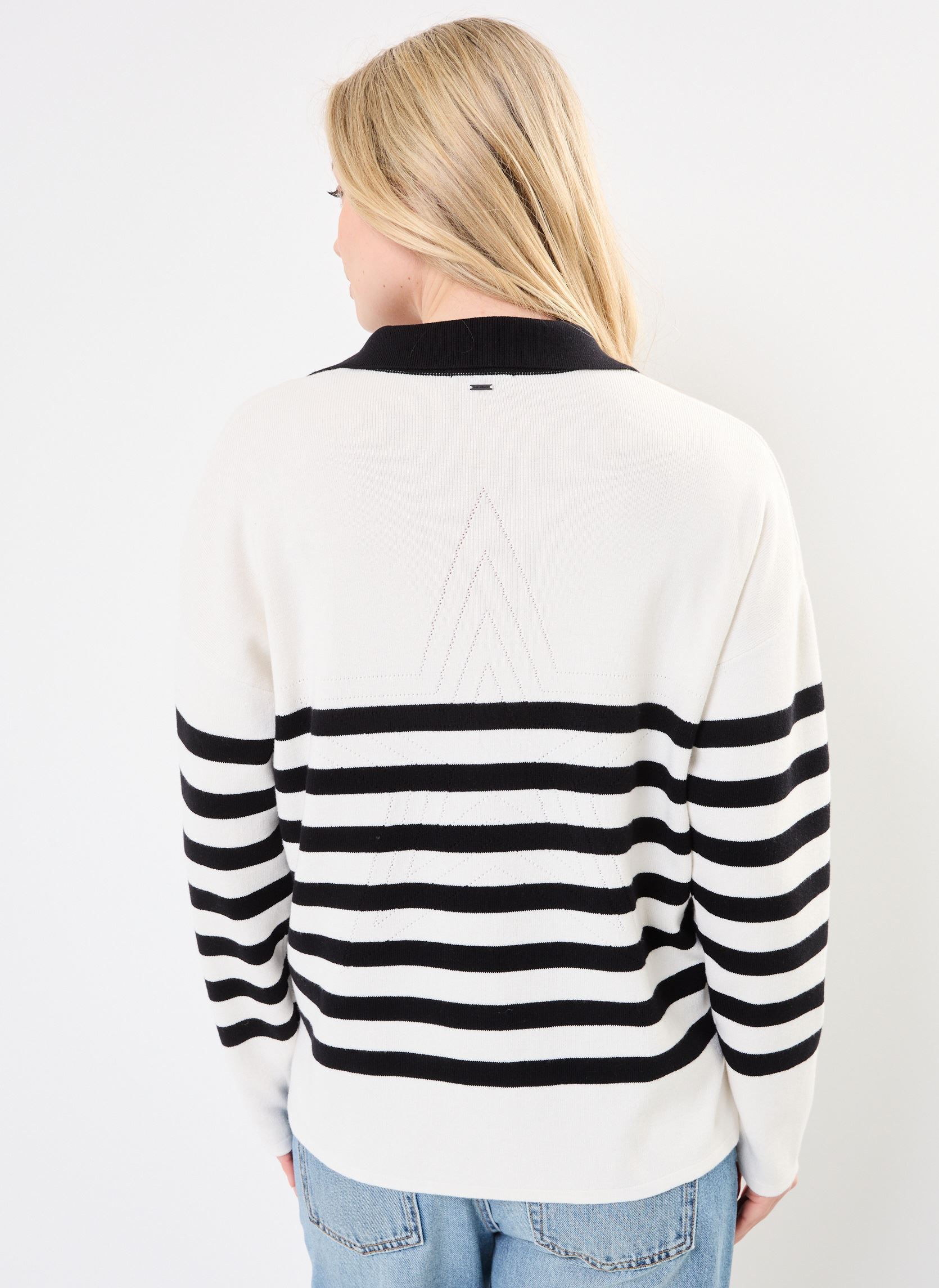 Pulls B118025 femme blanc IKKS Women Pulls B118025 femme blanc 02-NOIR