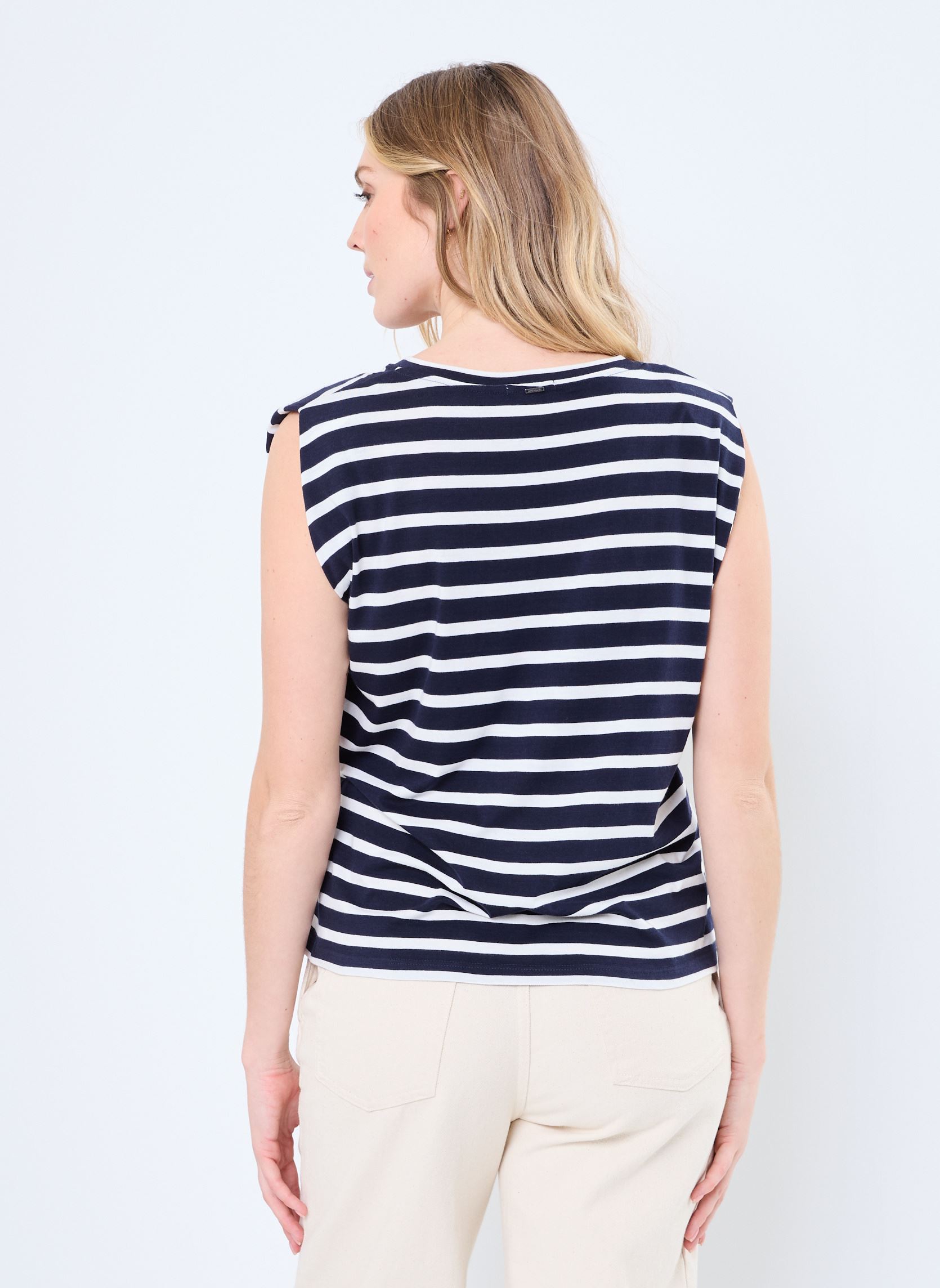 Débardeurs B110105 femme bleu IKKS Women Débardeurs B110105 femme bleu 49-MARINE