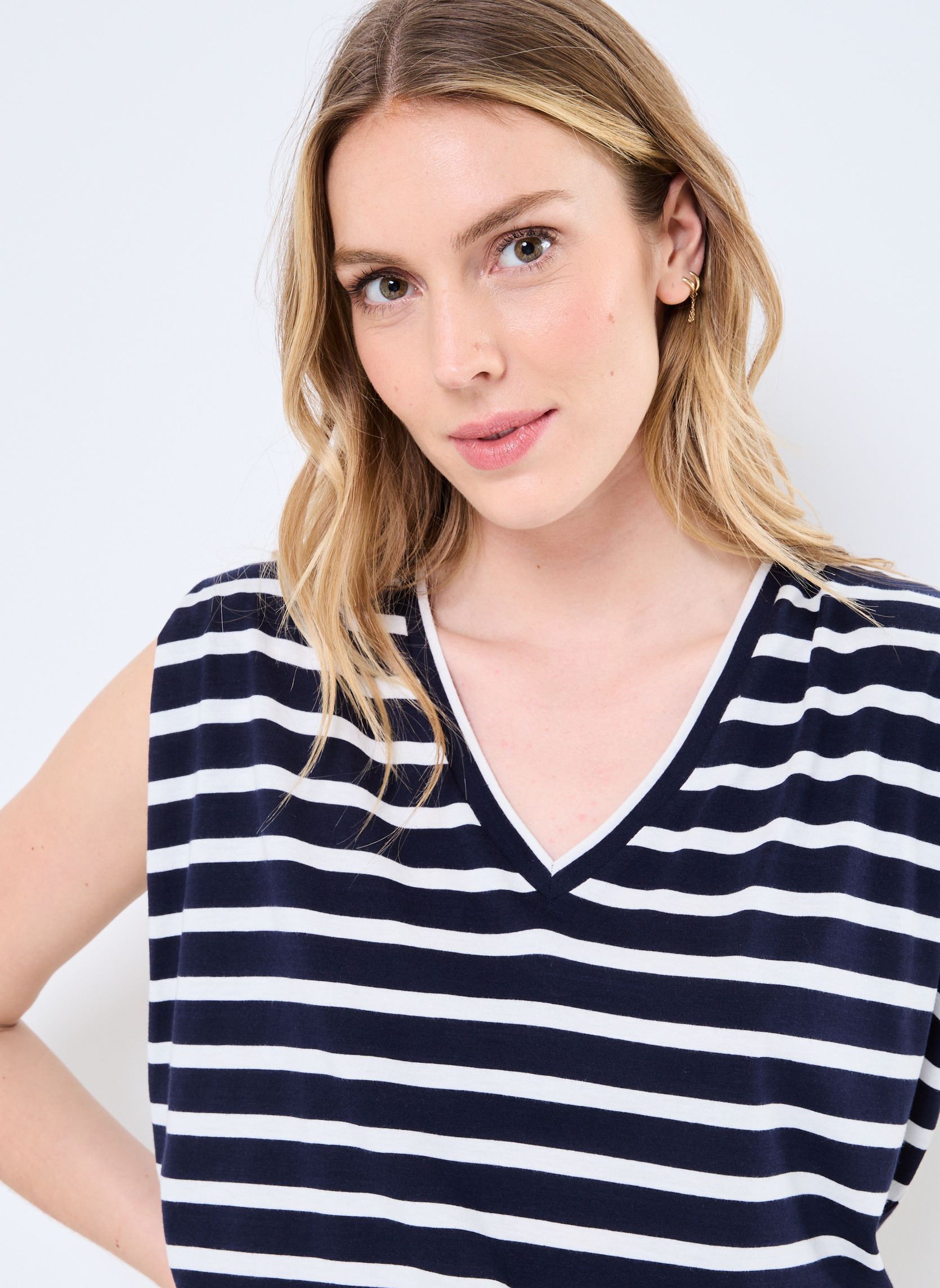 Débardeurs B110105 femme bleu IKKS Women Débardeurs B110105 femme bleu 49-MARINE