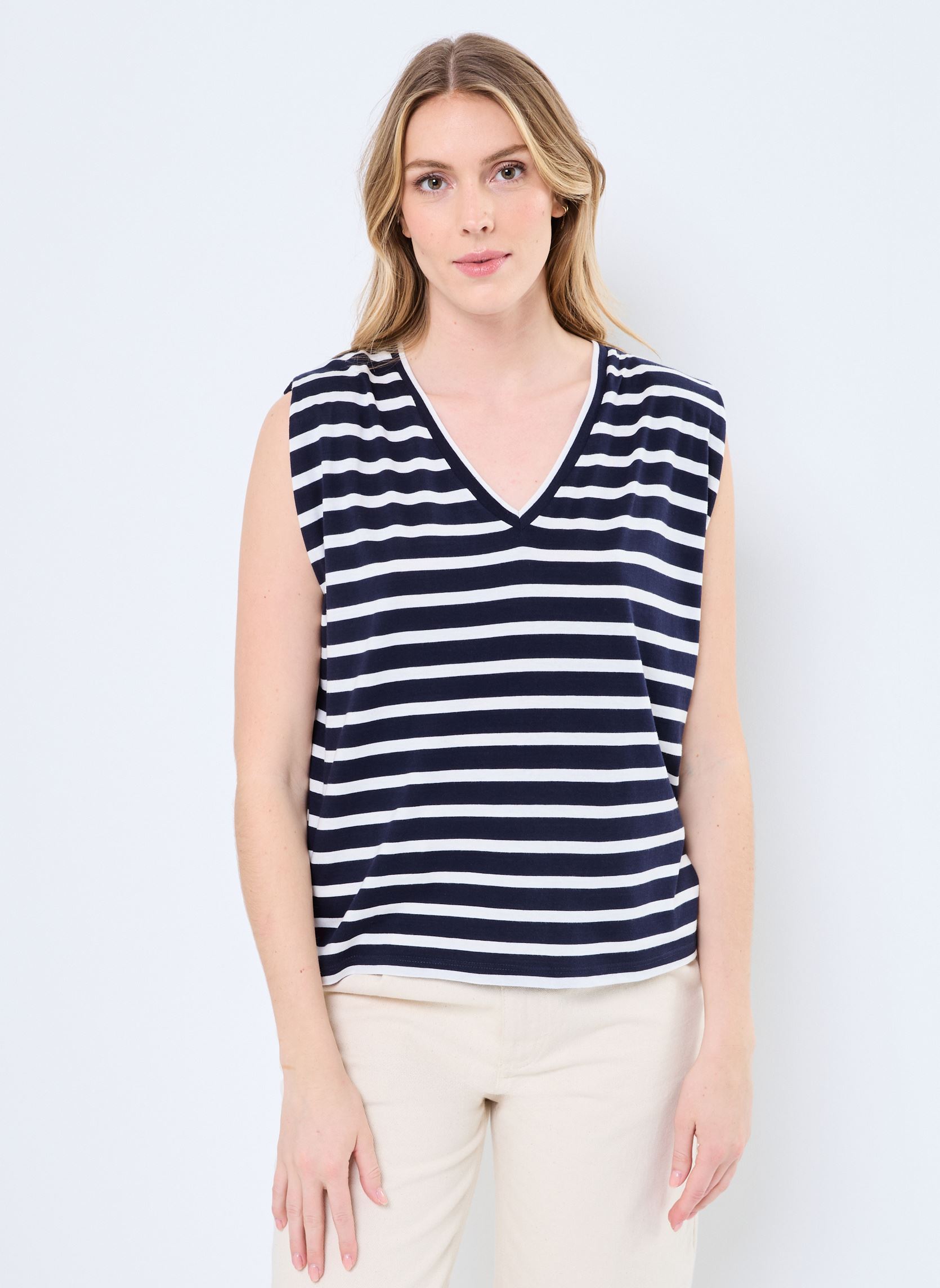 Débardeurs B110105 femme bleu IKKS Women Débardeurs B110105 femme bleu 49-MARINE