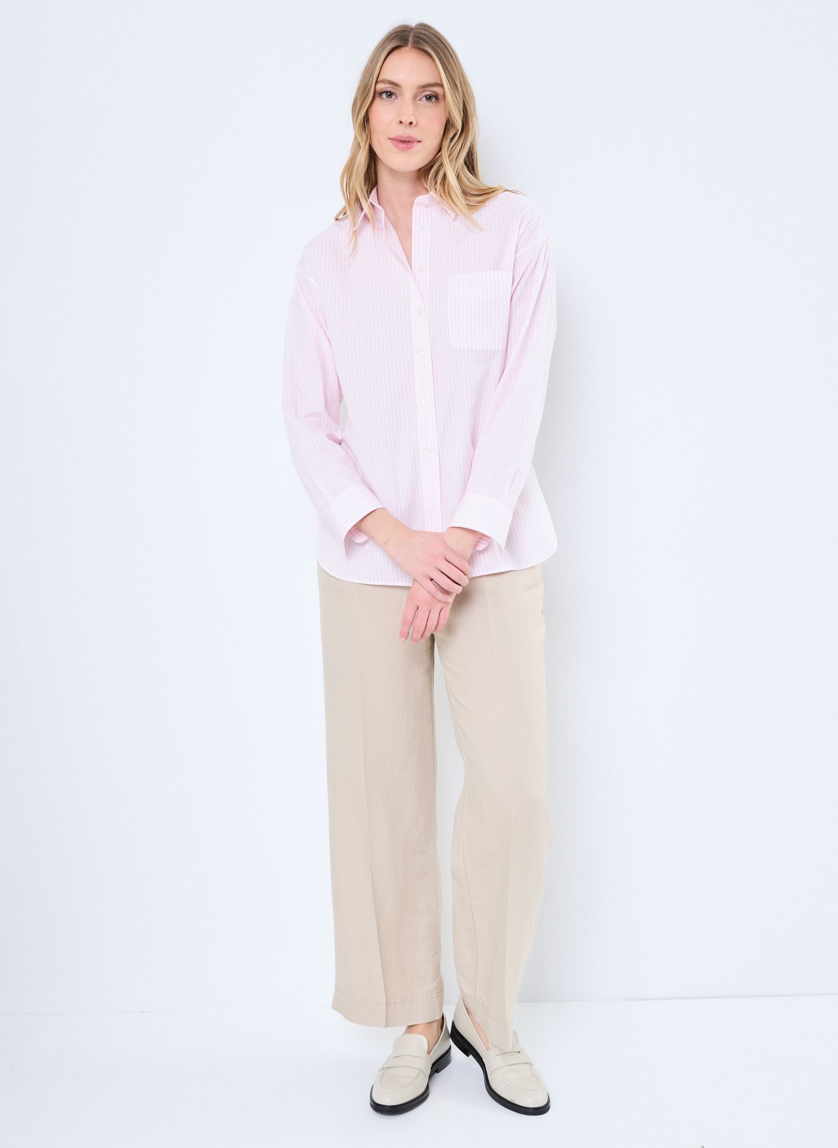 Camicie a maniche lunghe B112095 donna rosa IKKS Women Camicie a maniche lunghe B112095 donna rosa 31-BOIS DE ROSE