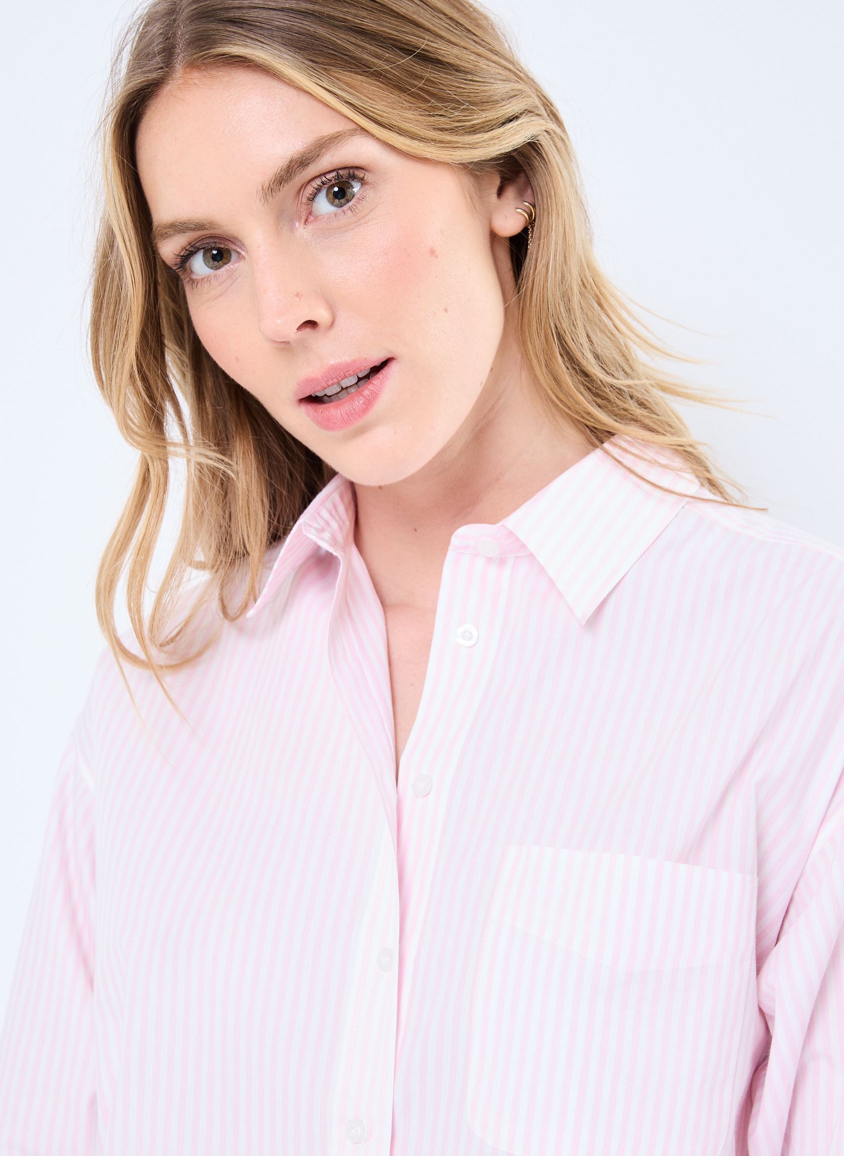 Camicie a maniche lunghe B112095 donna rosa IKKS Women Camicie a maniche lunghe B112095 donna rosa 31-BOIS DE ROSE
