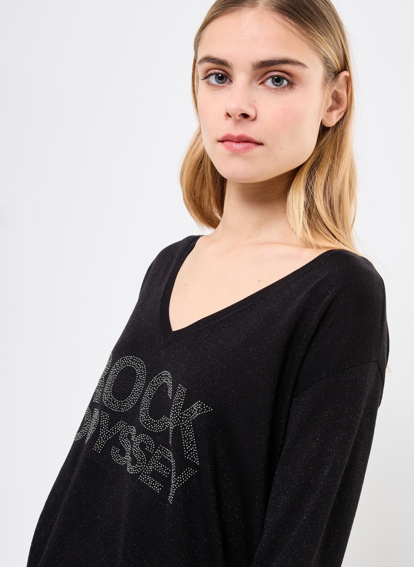 Pulls B118135 femme noir IKKS Women Pulls B118135 femme noir 02-NOIR