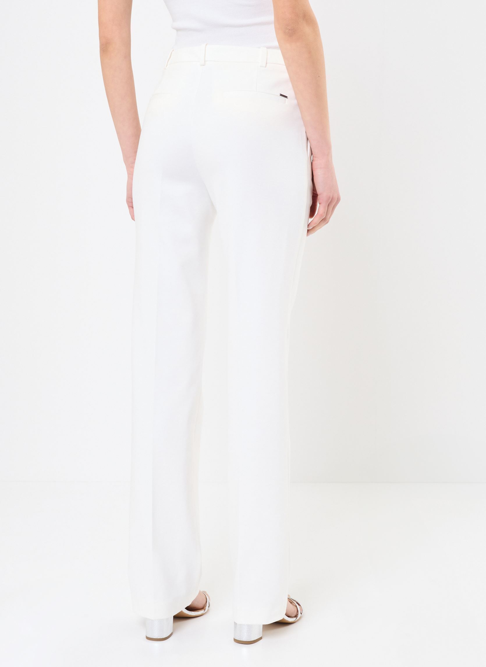 Pantalons larges B122035 femme blanc IKKS Women Pantalons larges B122035 femme blanc 11-BLANC CASSÉ