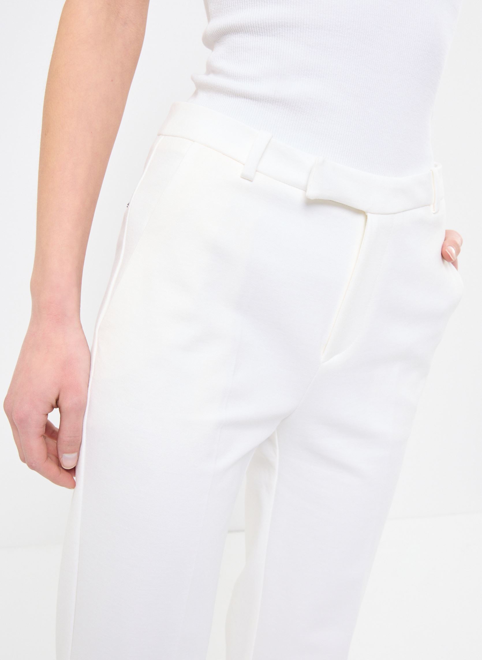 Pantalons larges B122035 femme blanc IKKS Women Pantalons larges B122035 femme blanc 11-BLANC CASSÉ