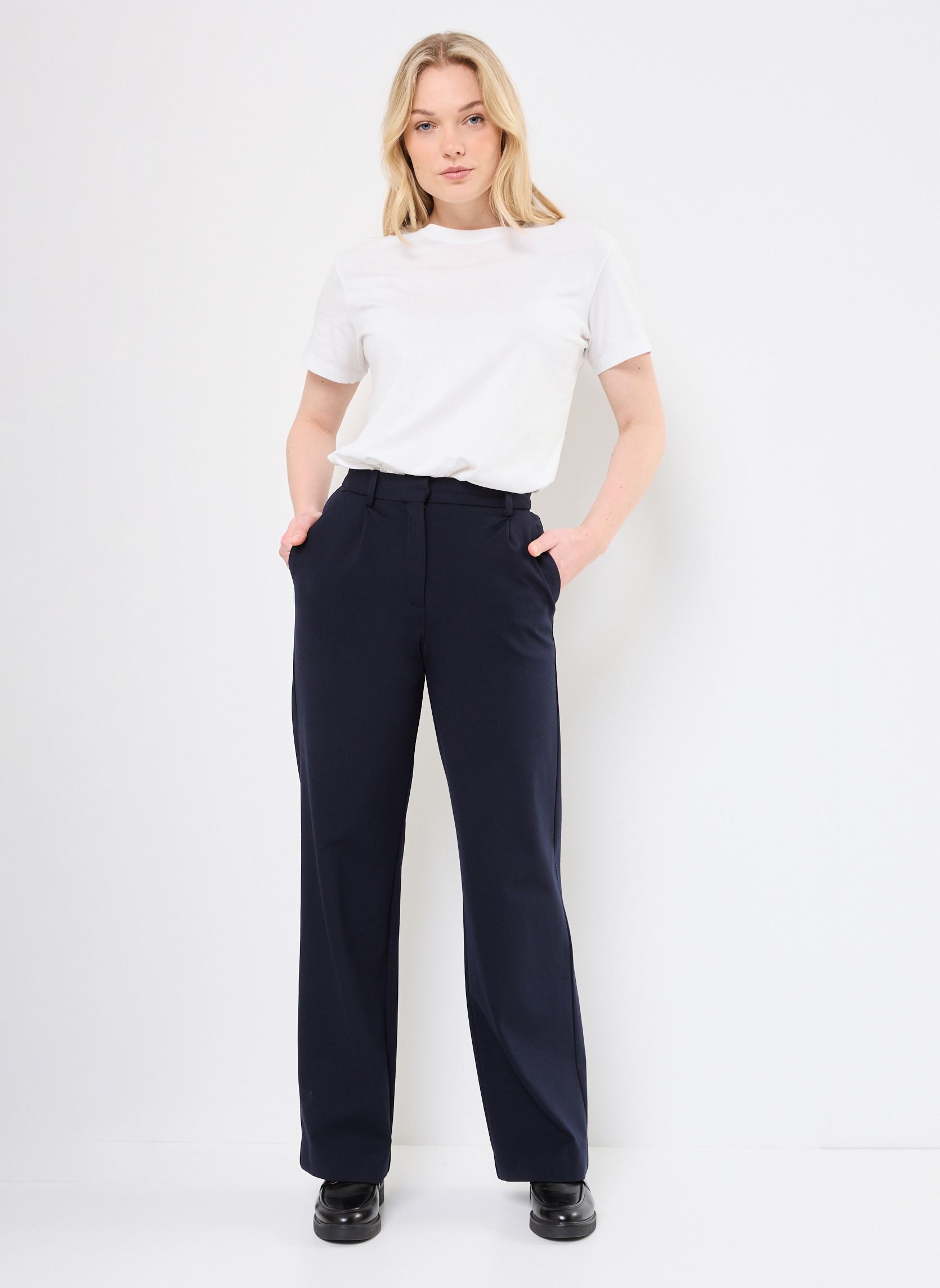 Pantalons larges B122375 femme bleu IKKS Women Pantalons larges B122375 femme bleu 49-MARINE