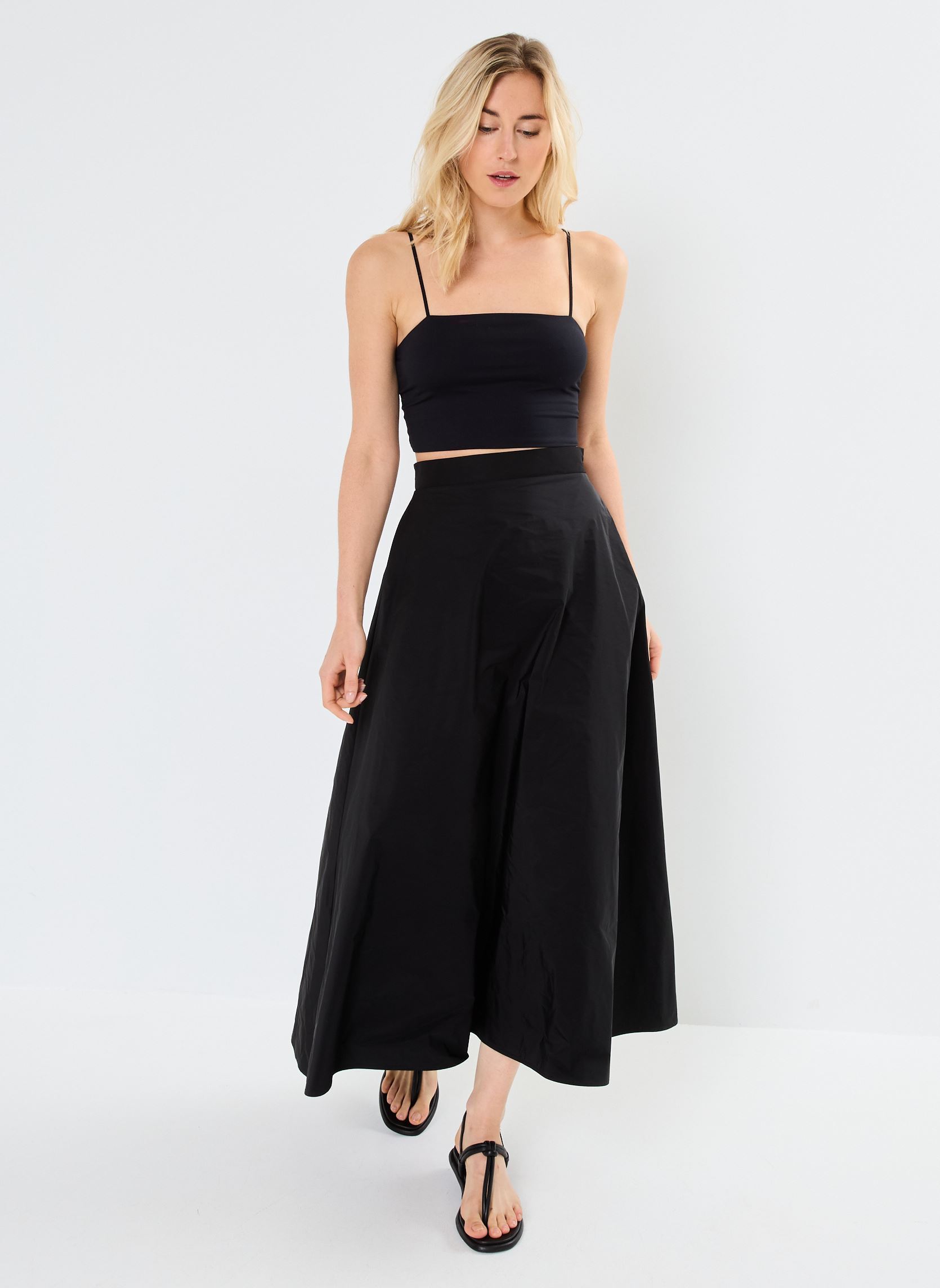 Jupes longues B127175 femme noir IKKS Women Jupes longues B127175 femme noir 02-NOIR