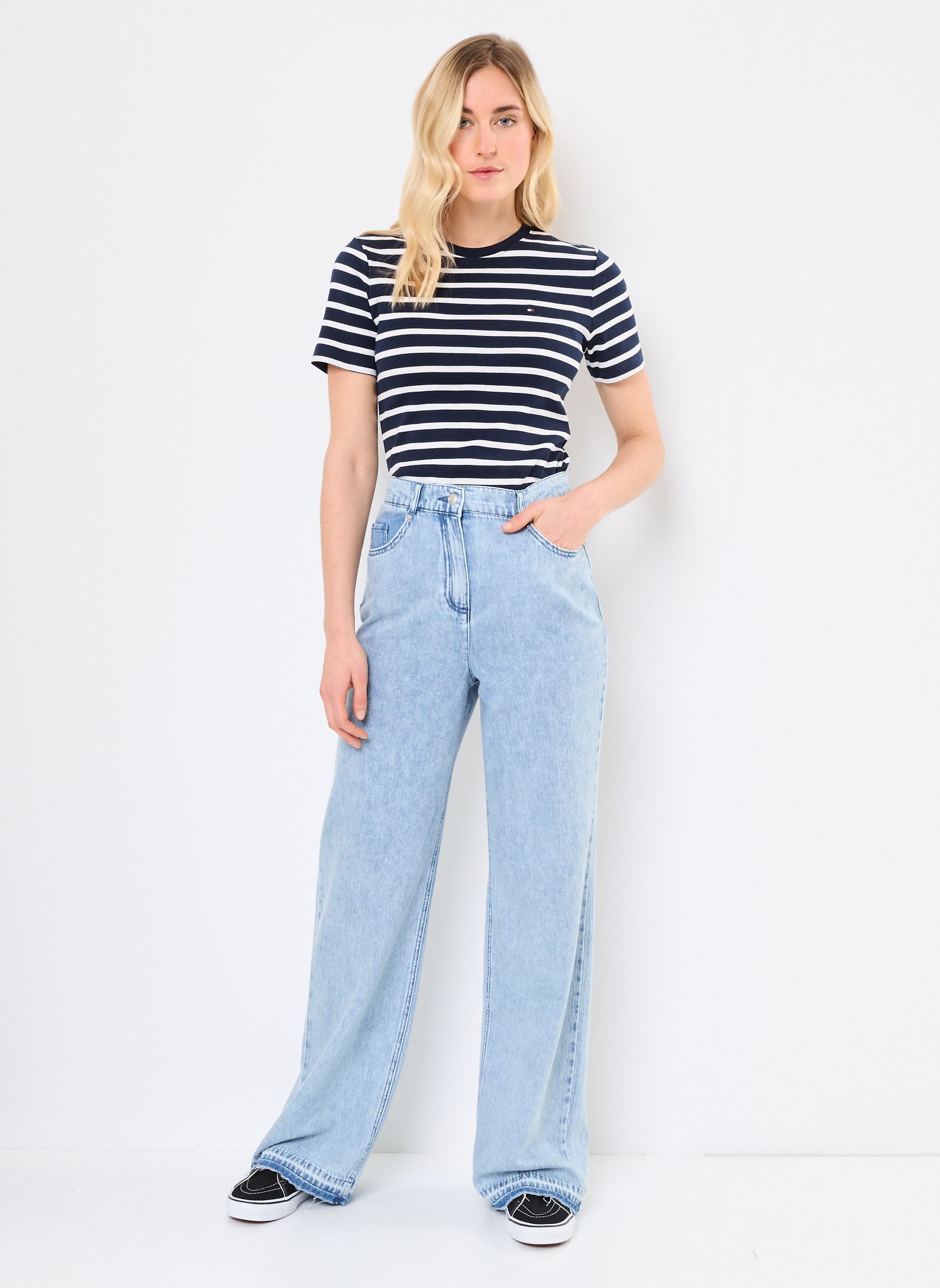 Wijde jeans / Flared Jeans B129155 dames blauw IKKS Women Wijde jeans / Flared Jeans B129155 dames blauw 42-LIGHT BLUE