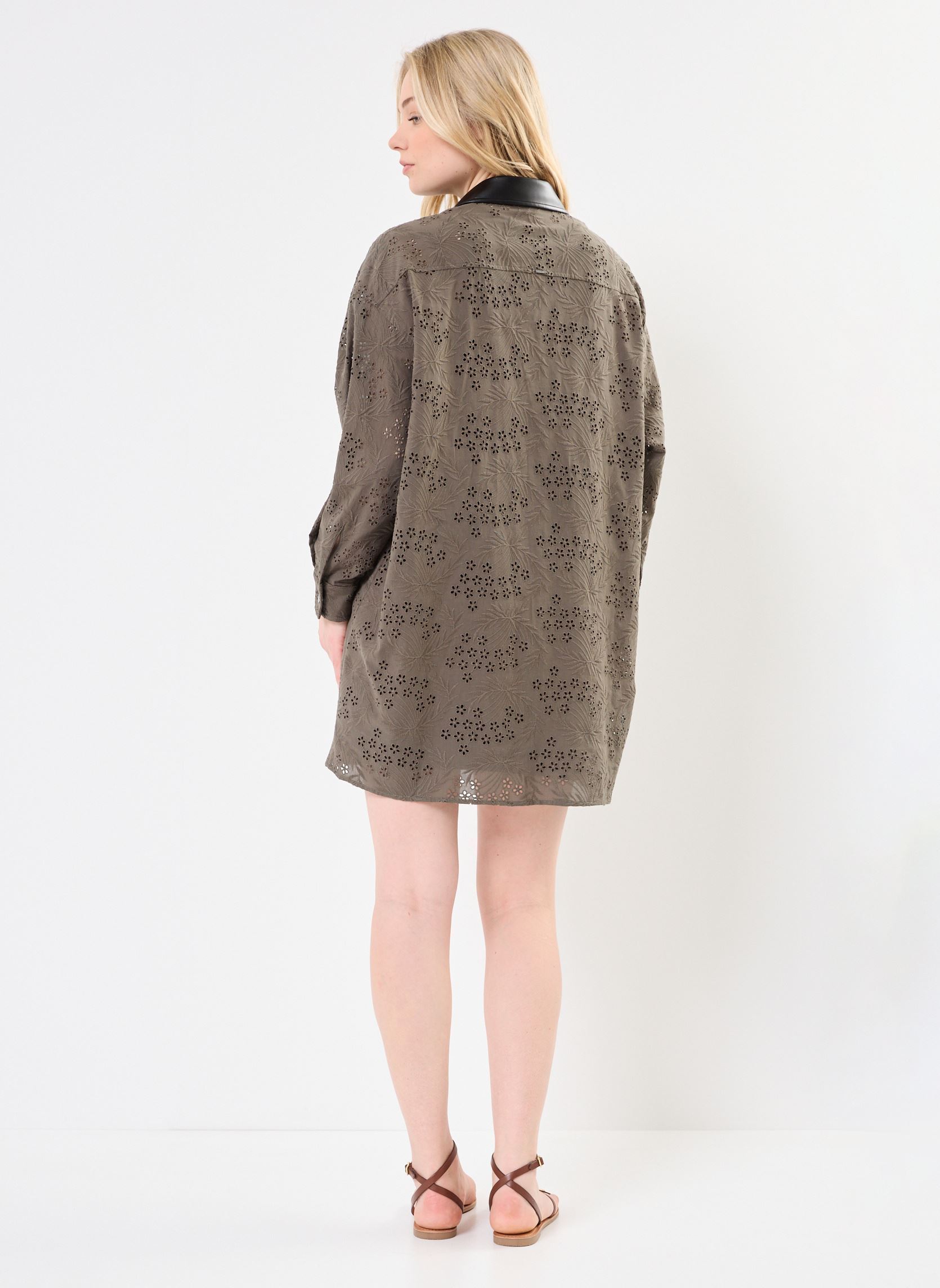 Jurken B130245 dames groen IKKS Women Jurken B130245 dames groen 55-KAKI