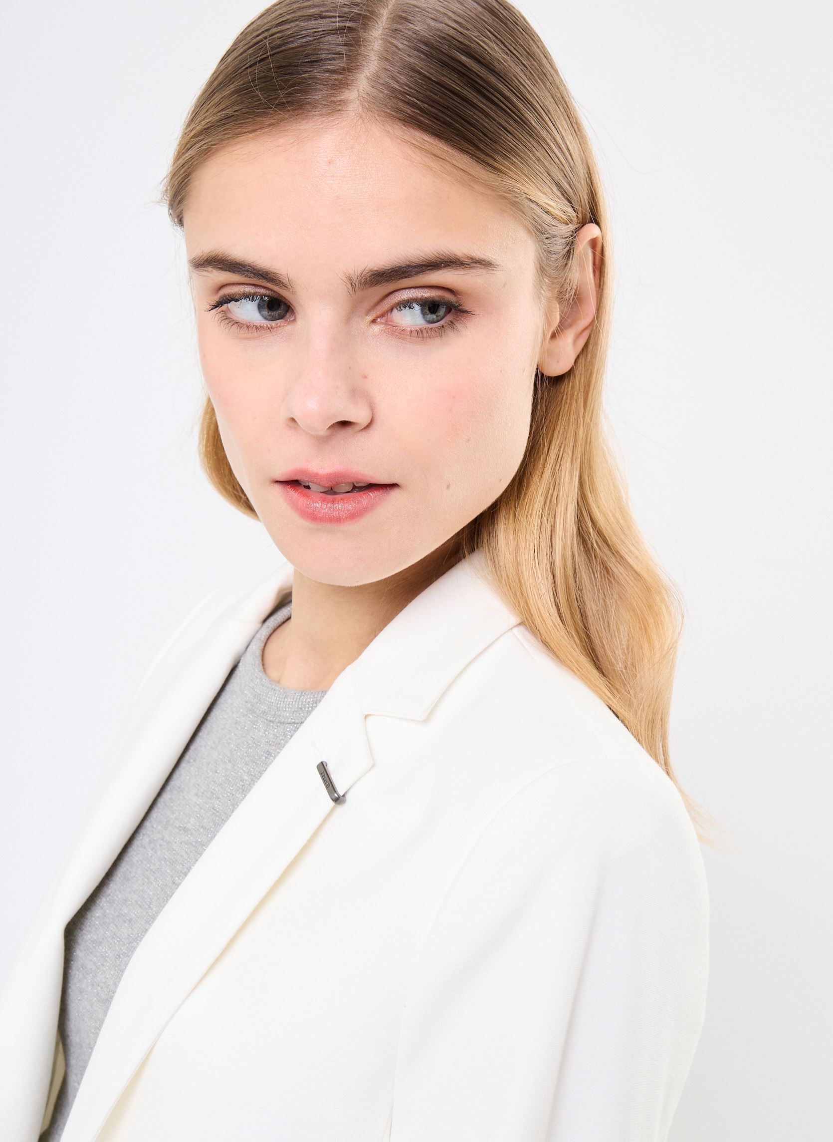 Vestes de blazer B140055 femme beige IKKS Women Vestes de blazer B140055 femme beige 11-BLANC CASSÉ