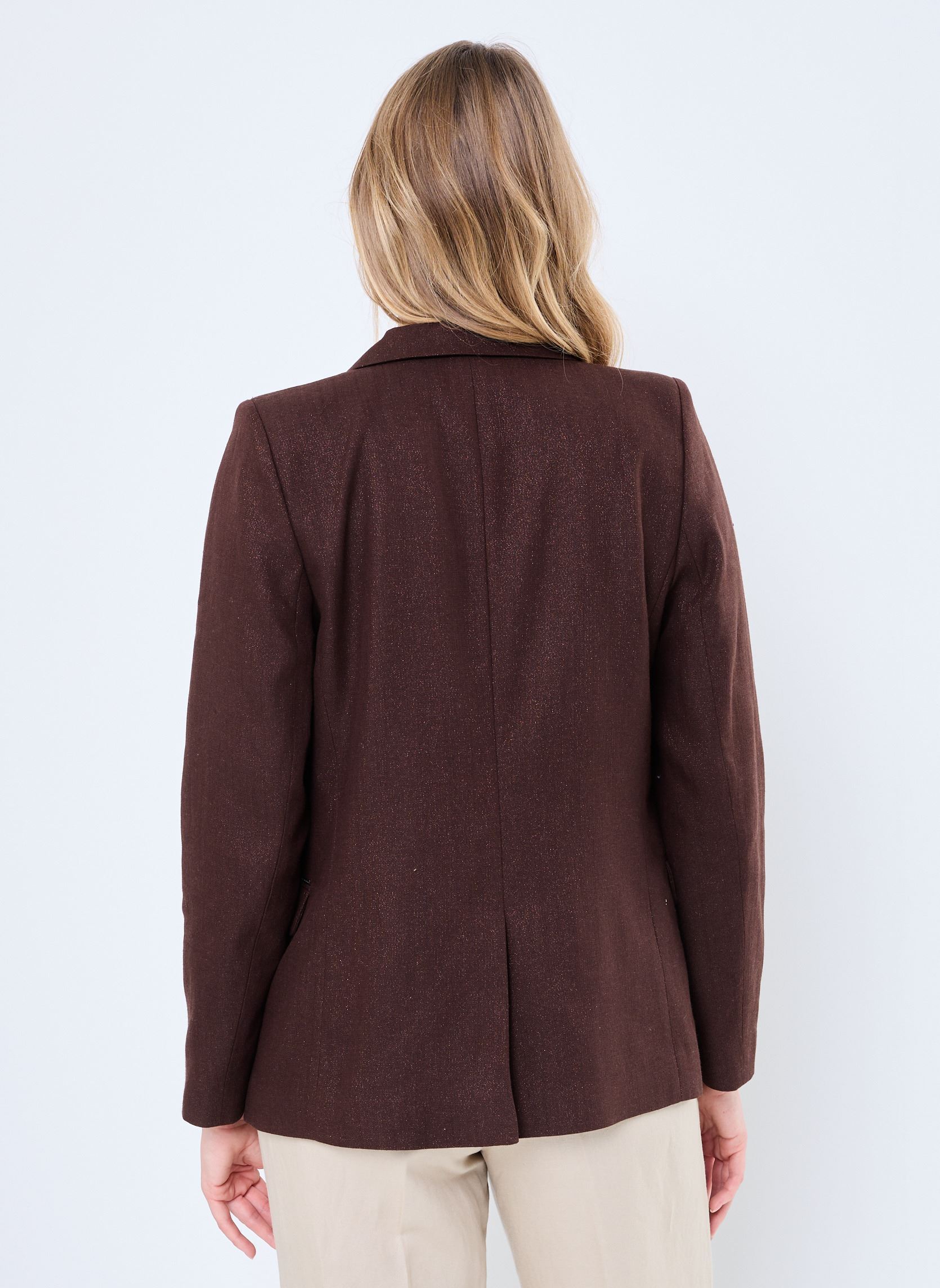 Blazer B140325 dames bruin IKKS Women Blazer B140325 dames bruin 69-DARK BROWN
