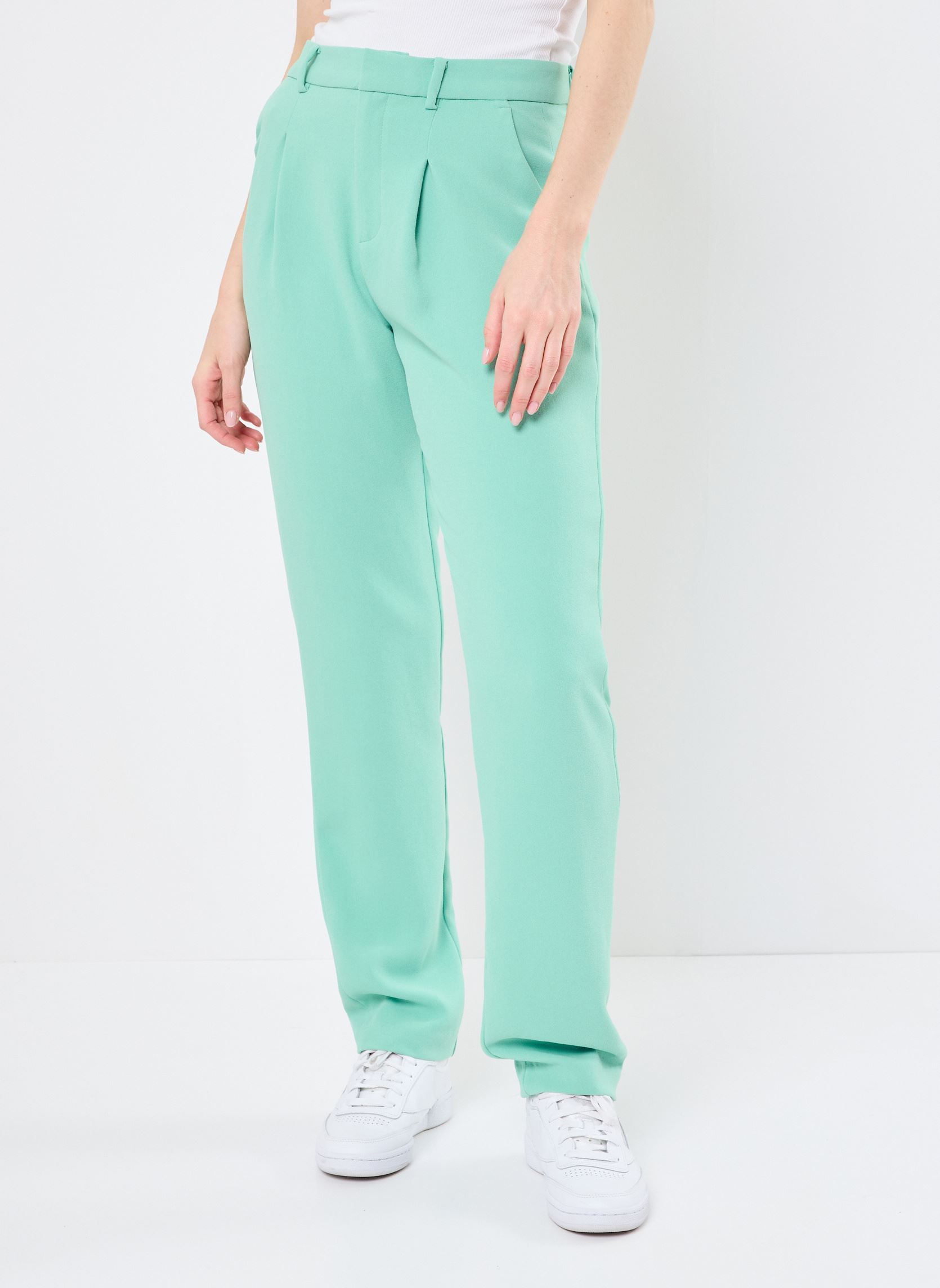 Pantalons droit B122115 femme vert IKKS Women Pantalons droit B122115 femme vert 50-LAGUNE