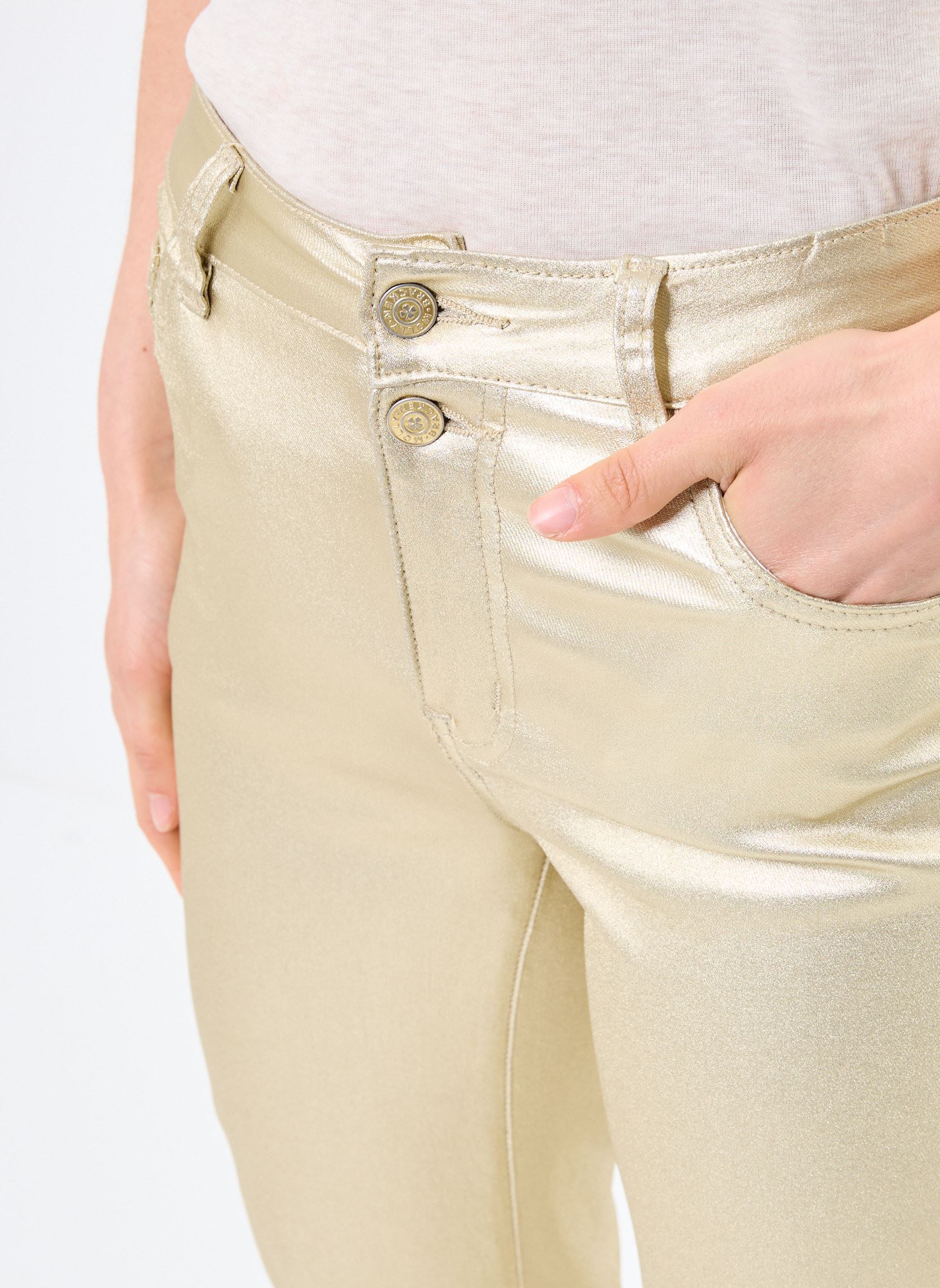 Rechte broeken E1698DE dames goud en brons Molly Bracken Rechte broeken E1698DE dames goud en brons GOLDEN BEIGE