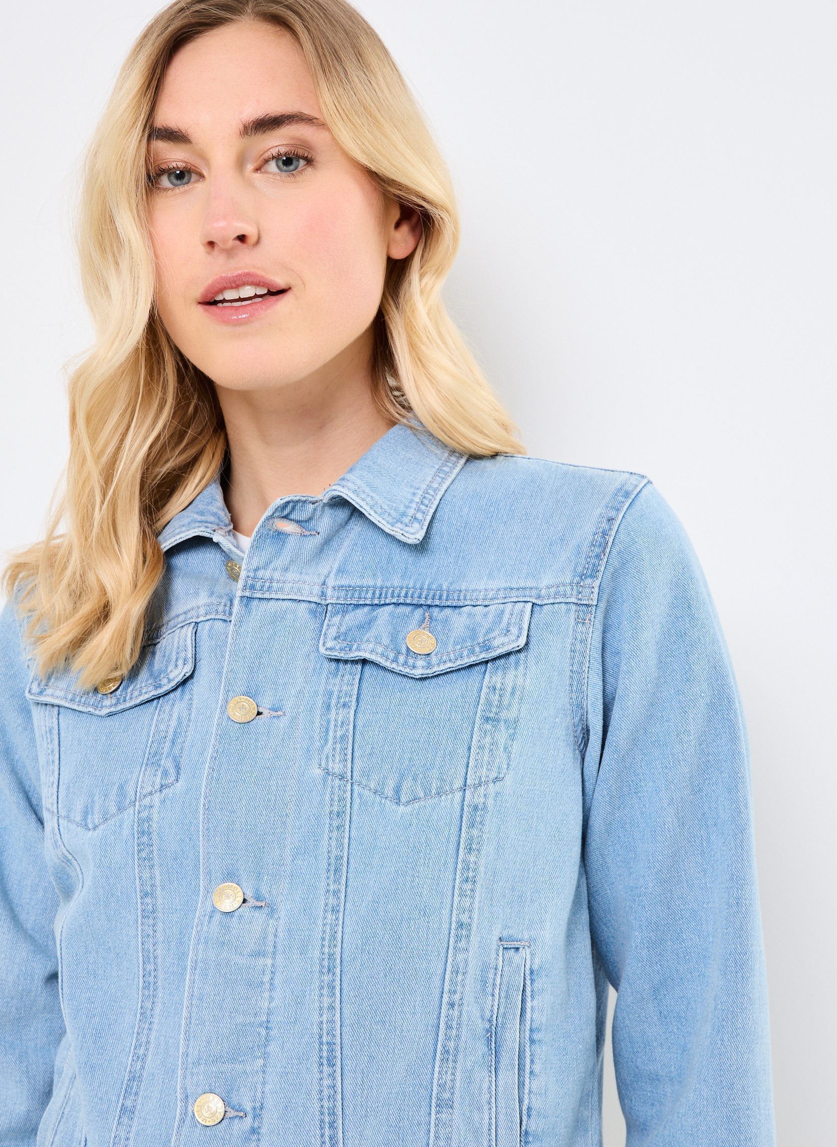 Spijkerjassen E1708DP dames blauw Molly Bracken Spijkerjassen E1708DP dames blauw LIGHT BLUE DENIM