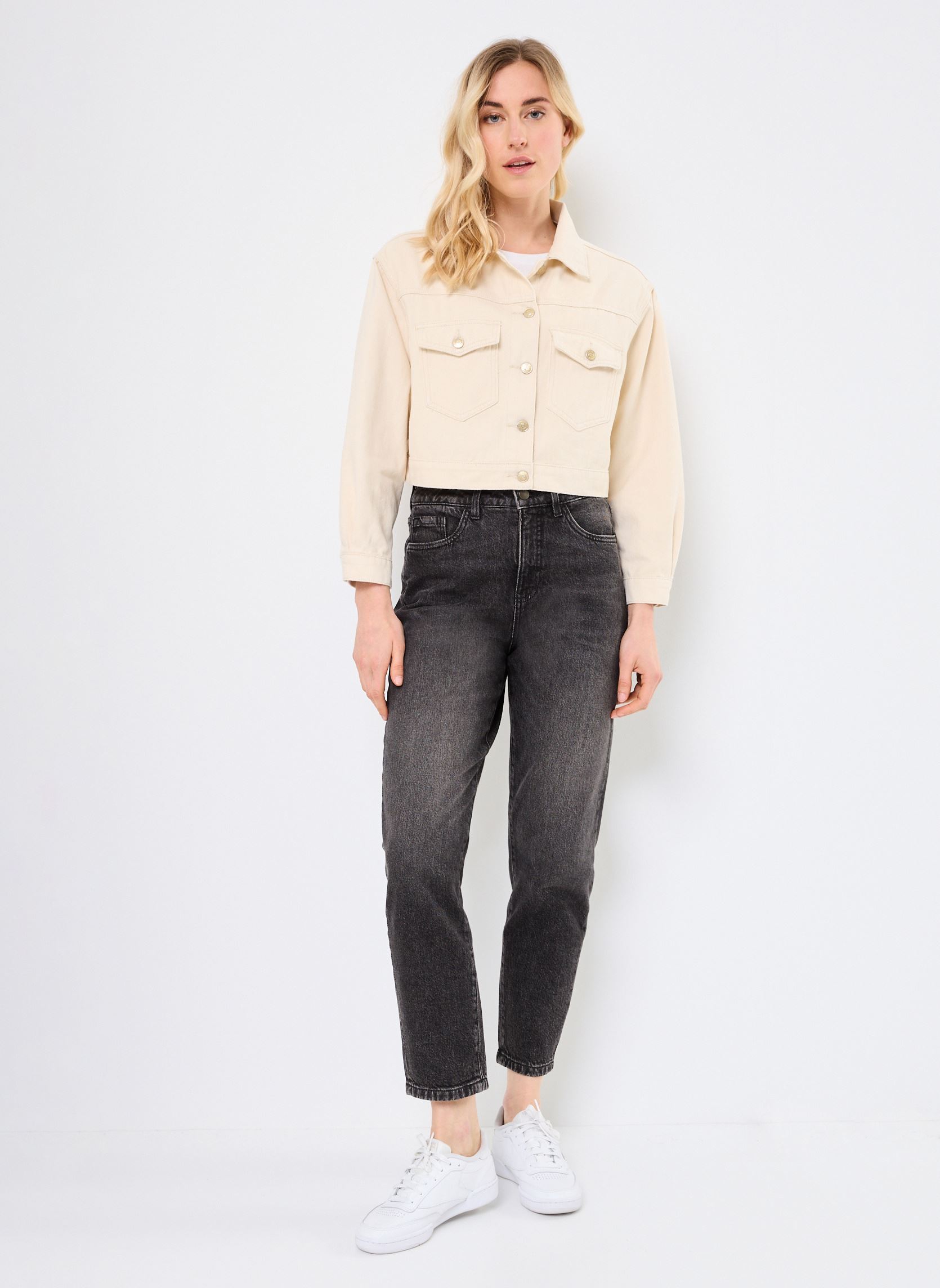 Jassen E1712DE dames wit Molly Bracken Jassen E1712DE dames wit CREAM