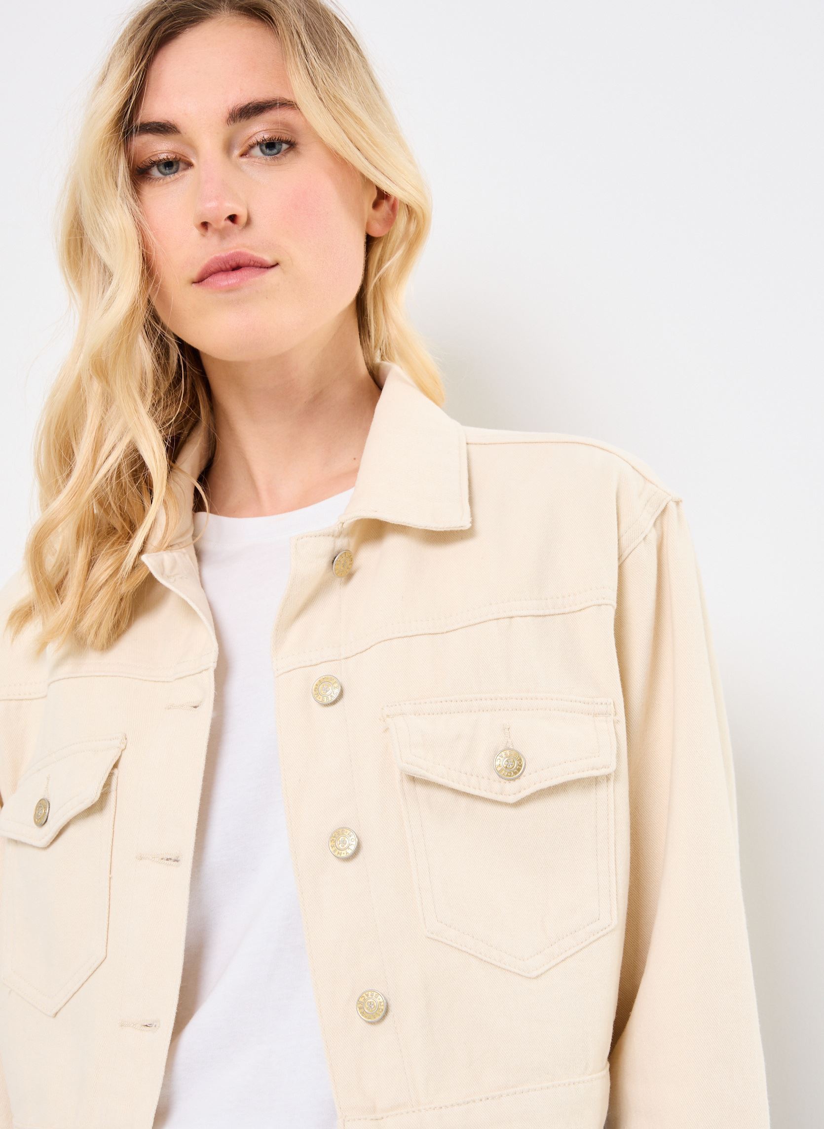 Jassen E1712DE dames wit Molly Bracken Jassen E1712DE dames wit CREAM