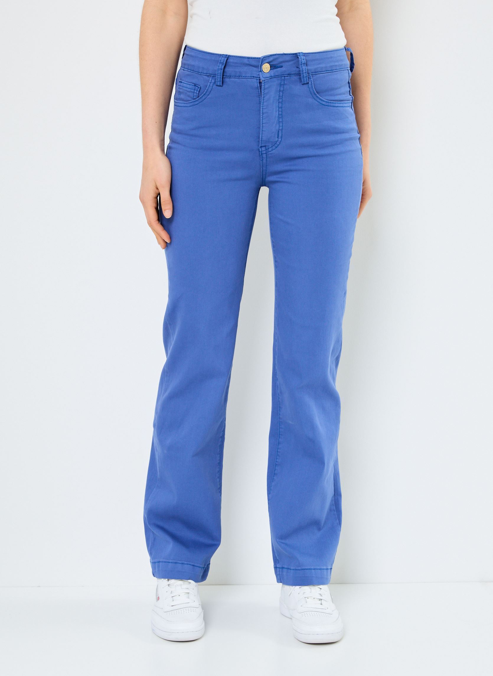 Pantalons droit E1718DE femme bleu Molly Bracken Pantalons droit E1718DE femme bleu COBALT BLUE