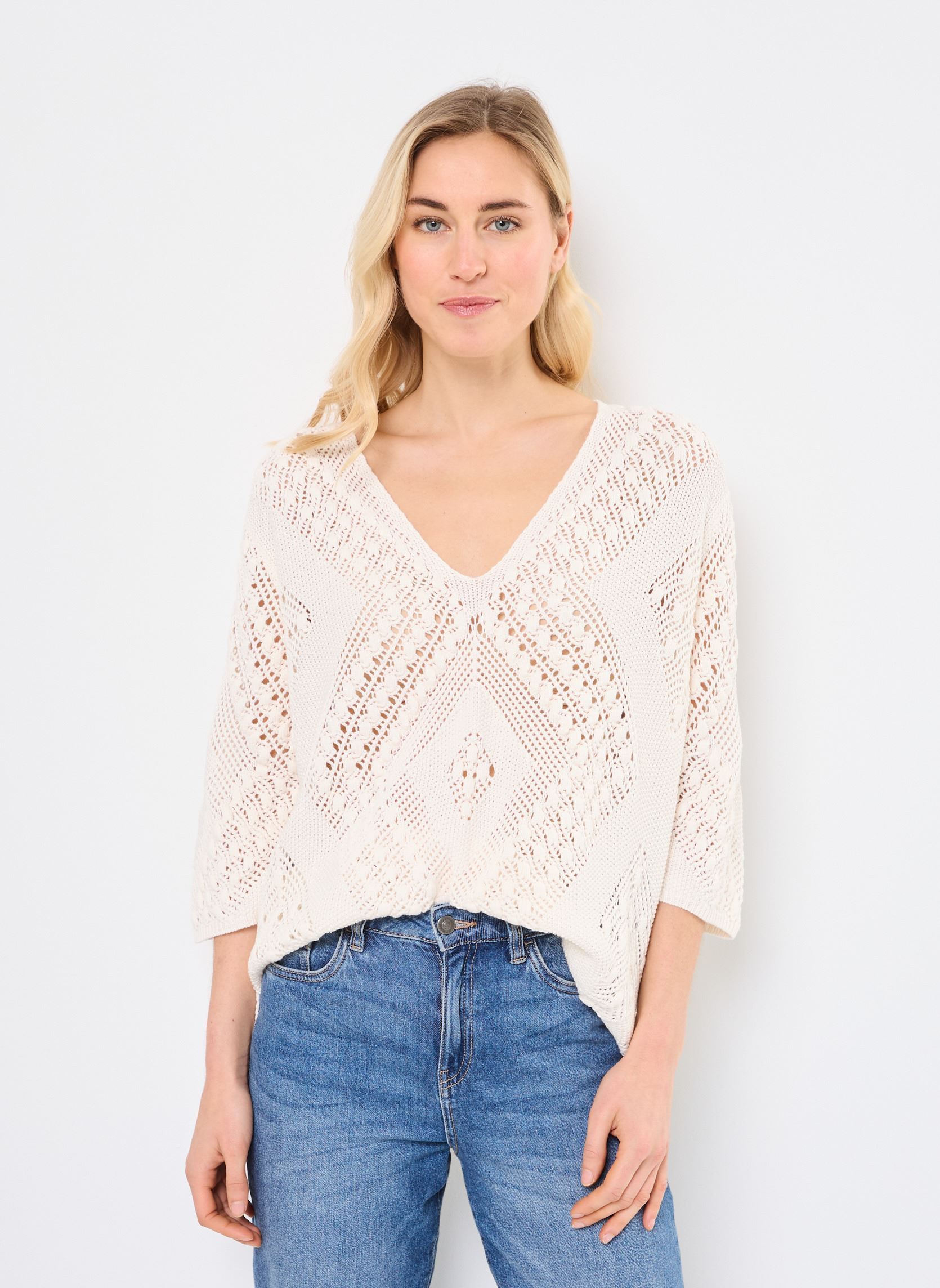 Pullover E1729DP damen weiß Molly Bracken Pullover E1729DP damen weiß OFFWHITE