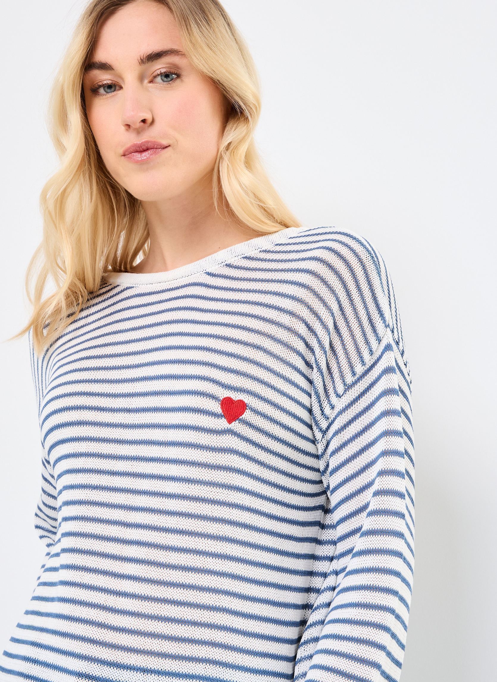 Pulls EF1555DP femme multicolore Molly Bracken Pulls EF1555DP femme multicolore OFFWHITE/DENIM