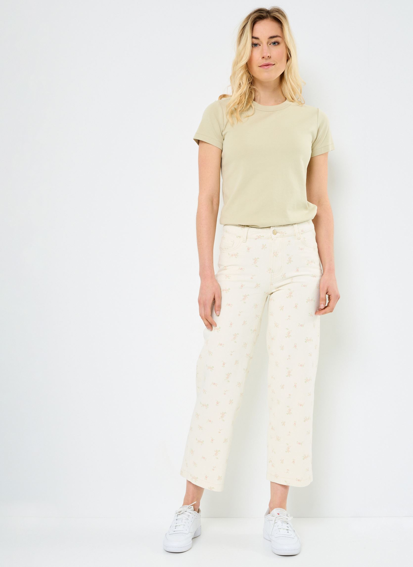 Rechte broeken EF1583DE dames wit Molly Bracken Rechte broeken EF1583DE dames wit CREAM