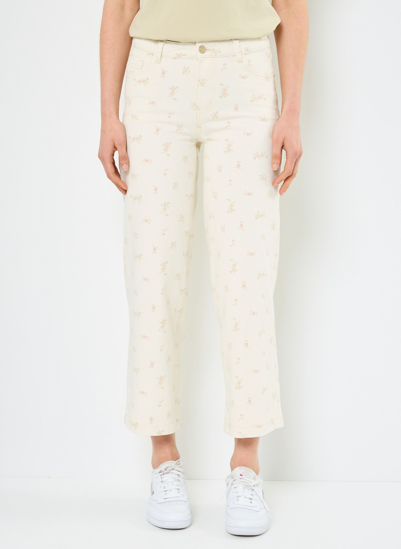 Rechte broeken EF1583DE dames wit Molly Bracken Rechte broeken EF1583DE dames wit CREAM