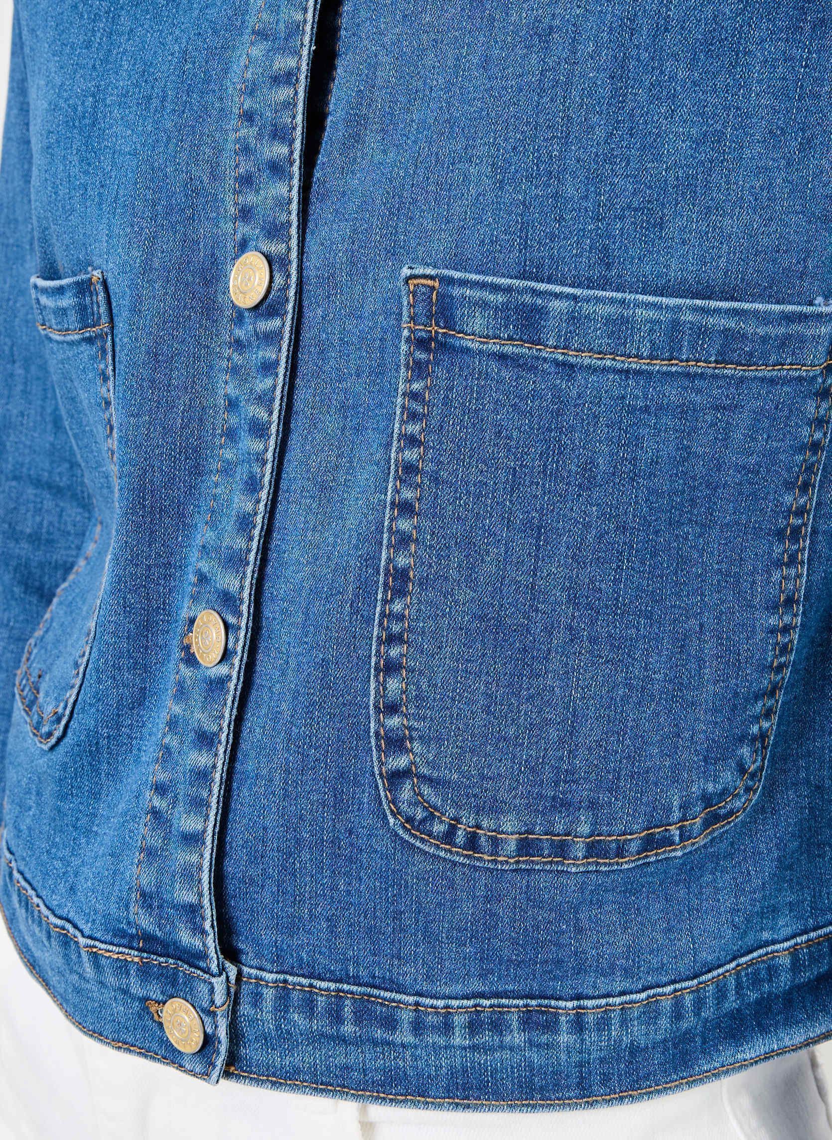 Vestes en jean EF1587DE femme bleu Molly Bracken Vestes en jean EF1587DE femme bleu DENIM BLUE
