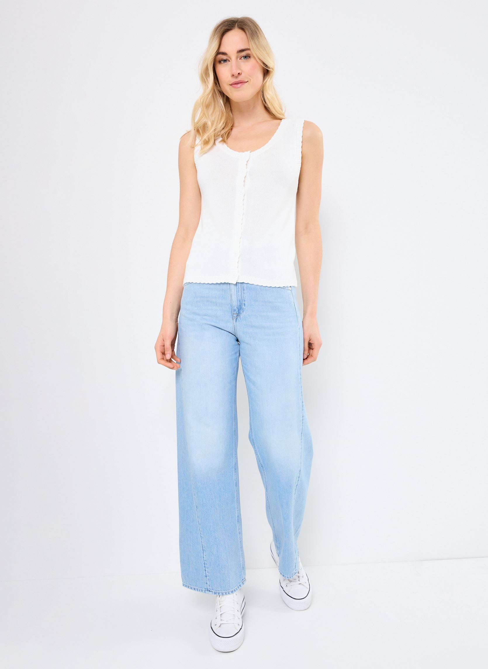 Vesten EF1589DP dames wit Molly Bracken Vesten EF1589DP dames wit OFFWHITE