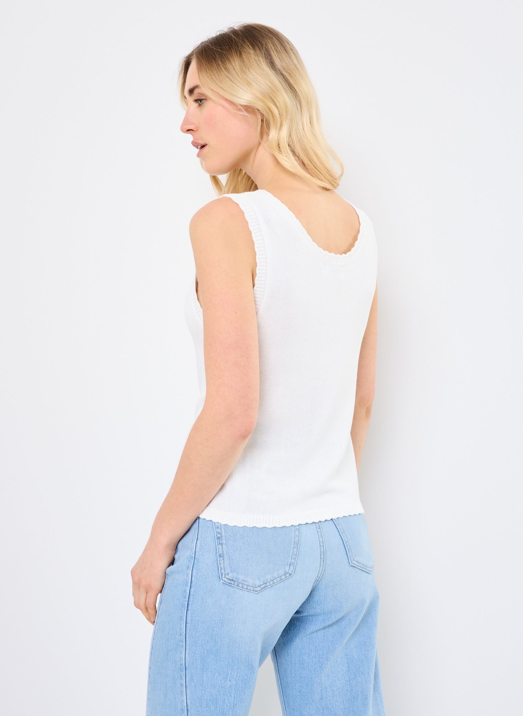 Vesten EF1589DP dames wit Molly Bracken Vesten EF1589DP dames wit OFFWHITE