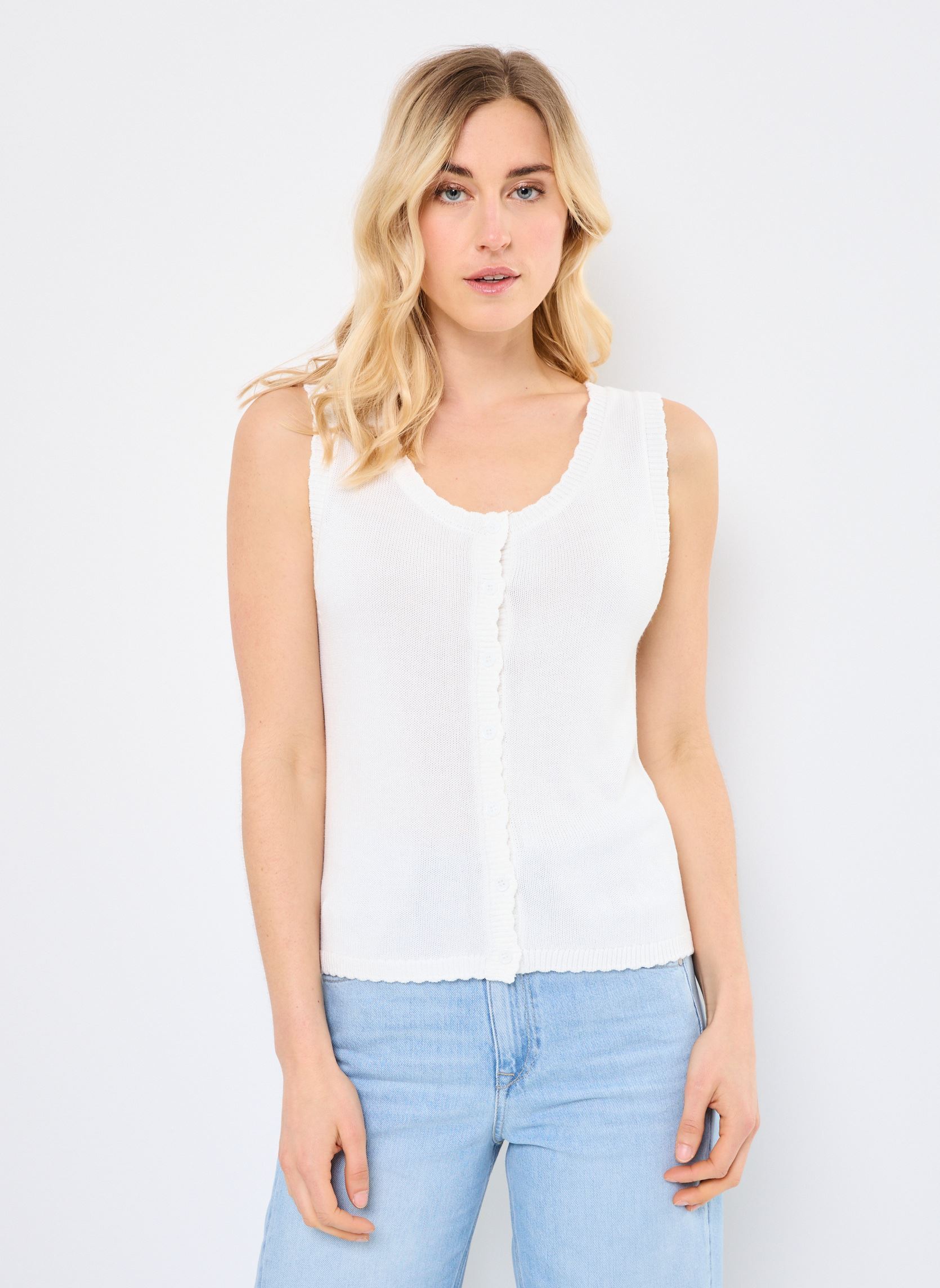 Vesten EF1589DP dames wit Molly Bracken Vesten EF1589DP dames wit OFFWHITE