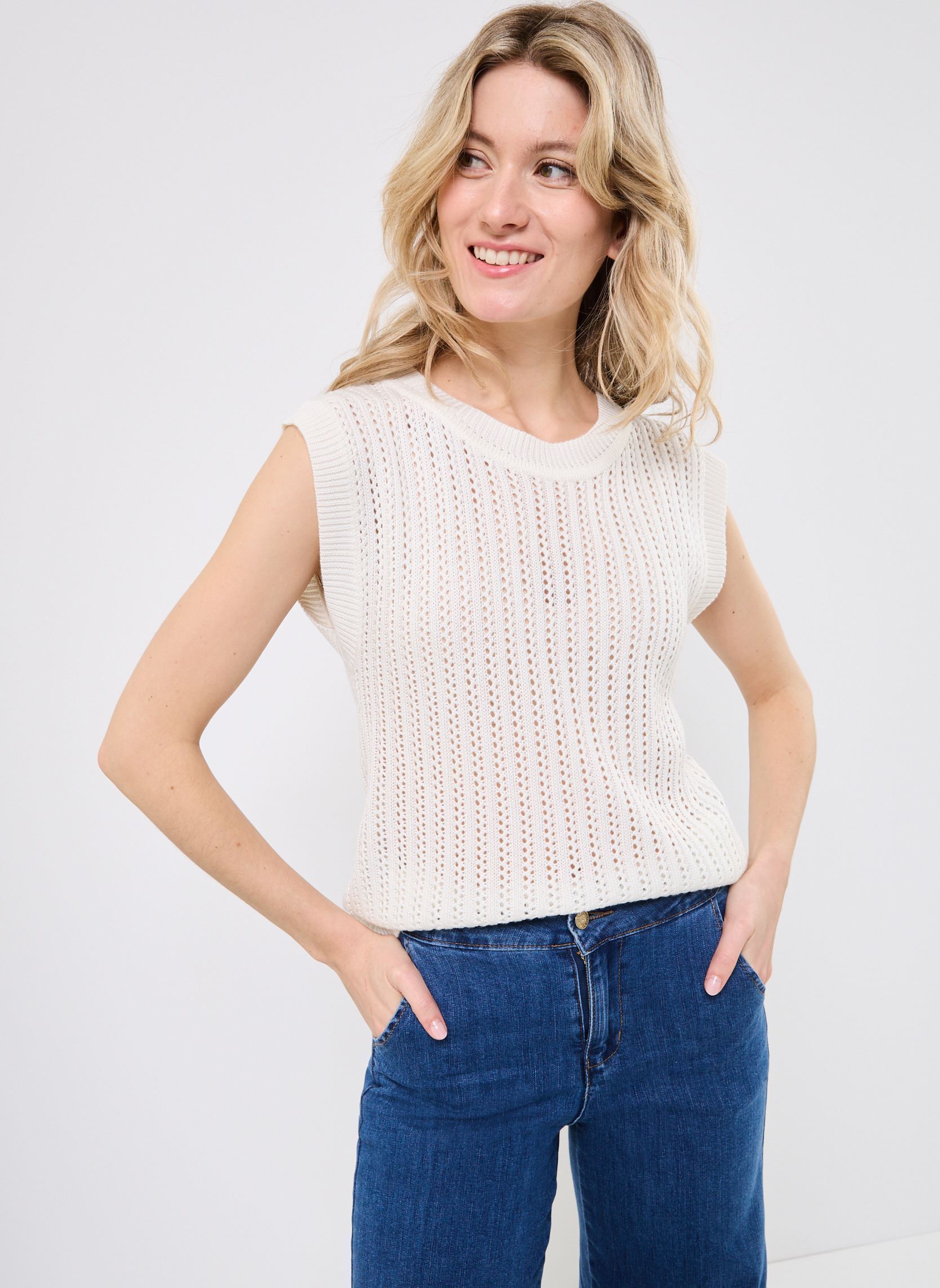 Pulls EF1590DP femme blanc Molly Bracken Pulls EF1590DP femme blanc OFFWHITE