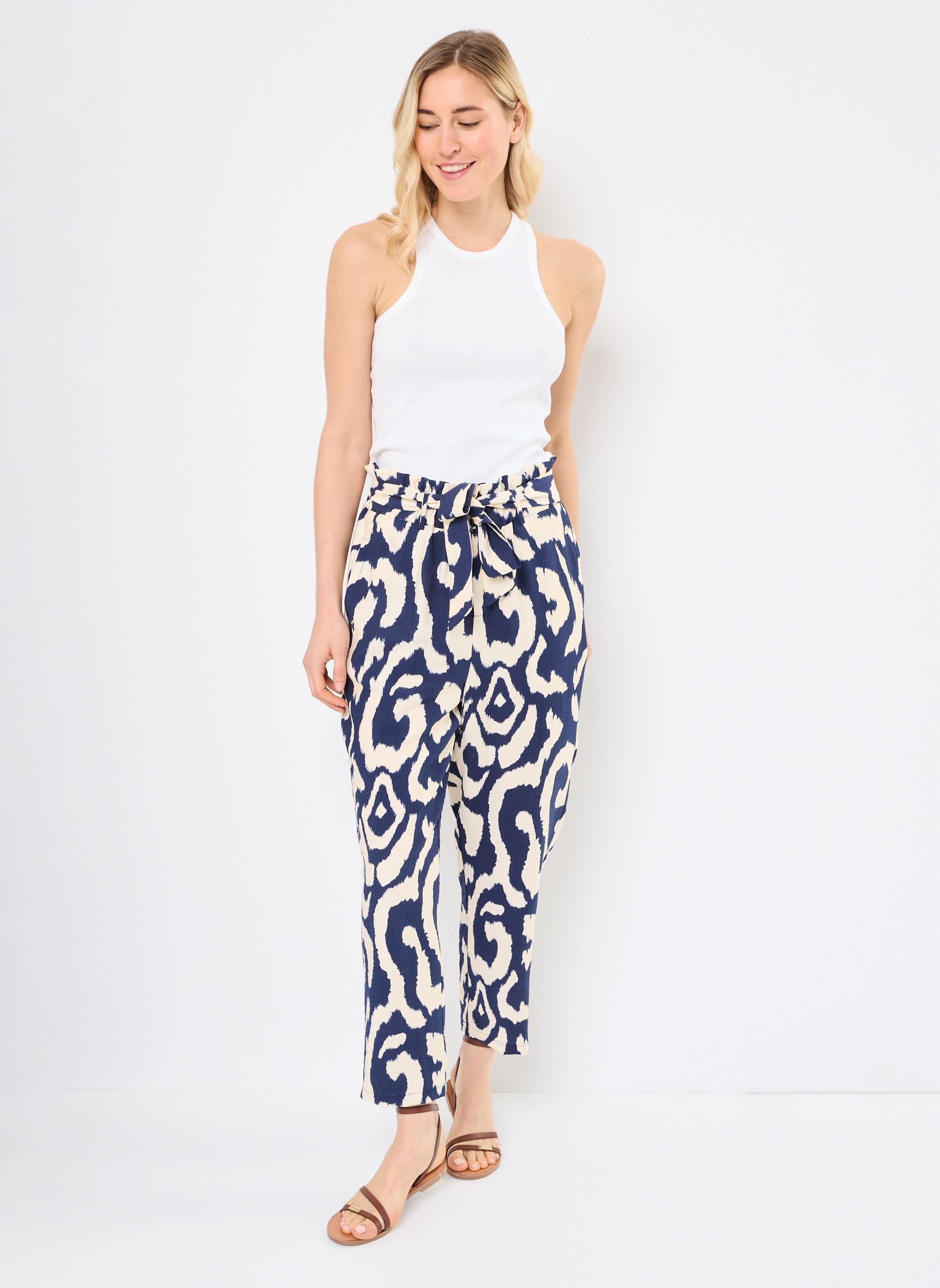 Pantaloni dritti G915DP donna multicolore Molly Bracken Pantaloni dritti G915DP donna multicolore NAVY THAIS