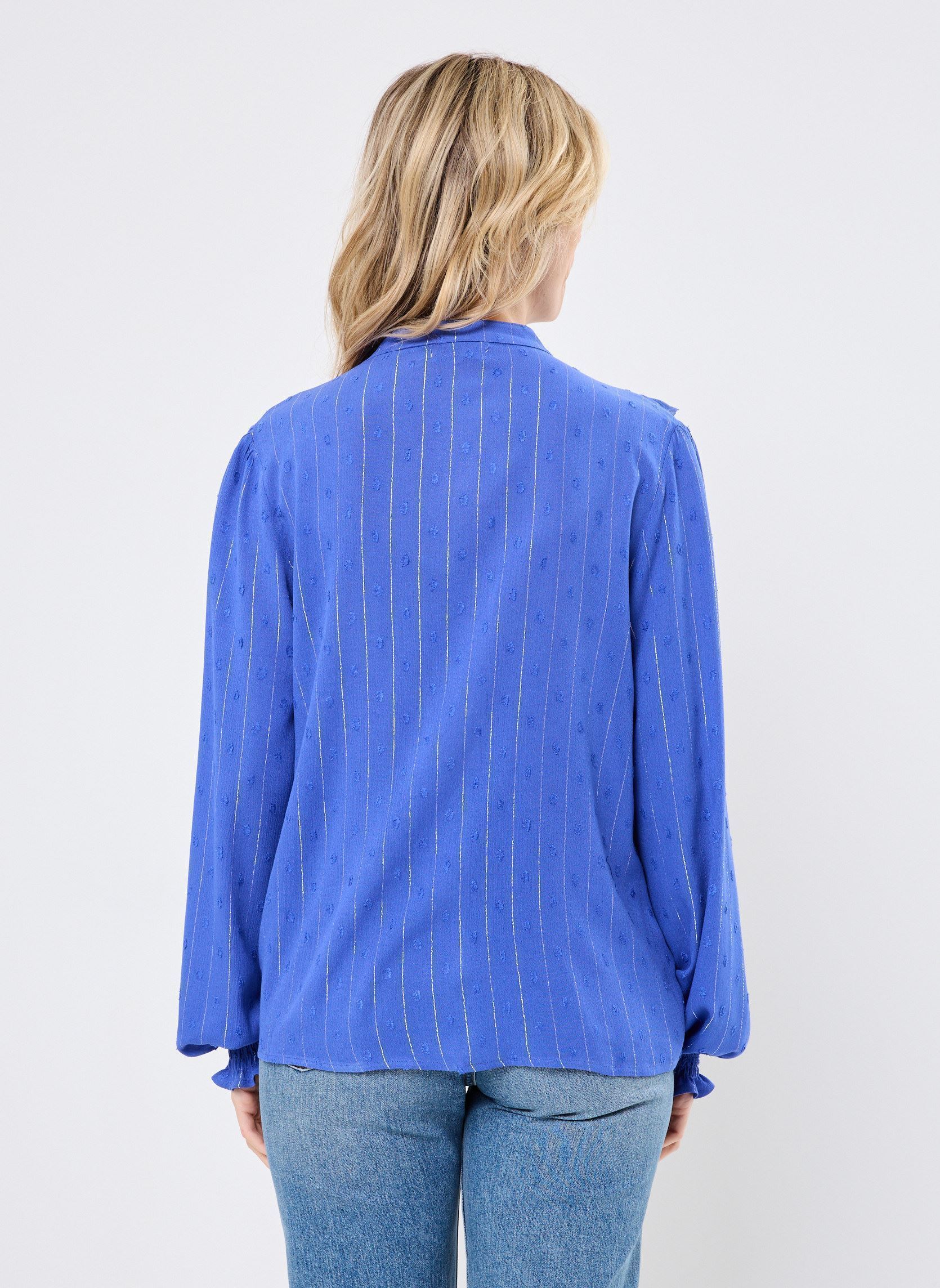 Chemises manches longues G928DE femme bleu Molly Bracken Chemises manches longues G928DE femme bleu BLUE