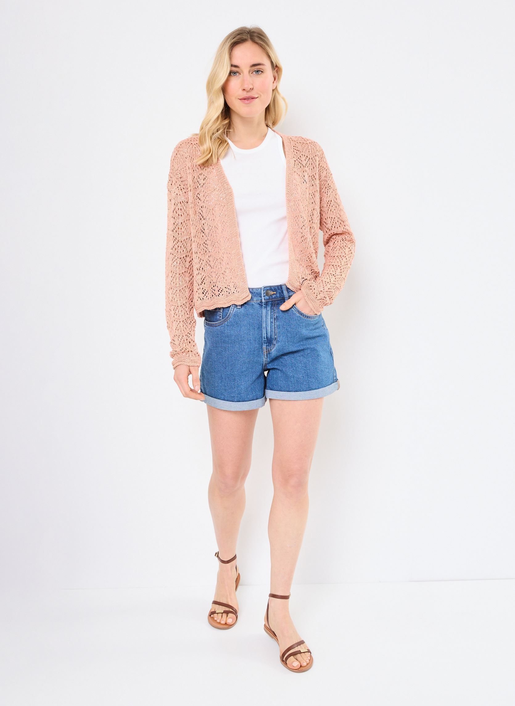 Gilets LA1501DP femme rose Molly Bracken Gilets LA1501DP femme rose PEACHY PINK