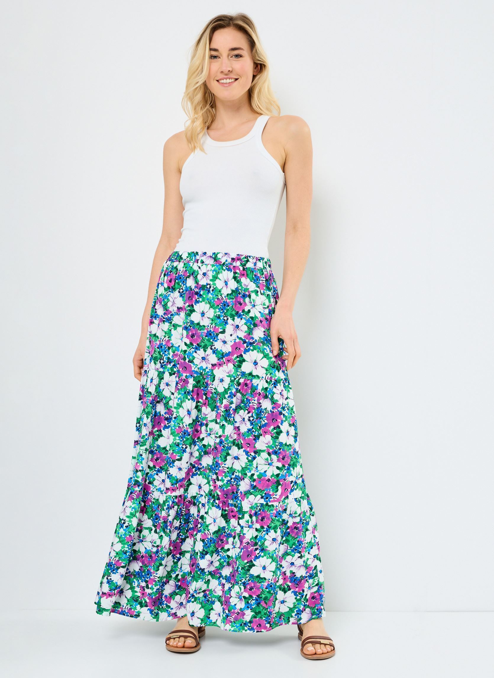 Jupes longues LA1655DP femme multicolore Molly Bracken Jupes longues LA1655DP femme multicolore GREEN ISAE