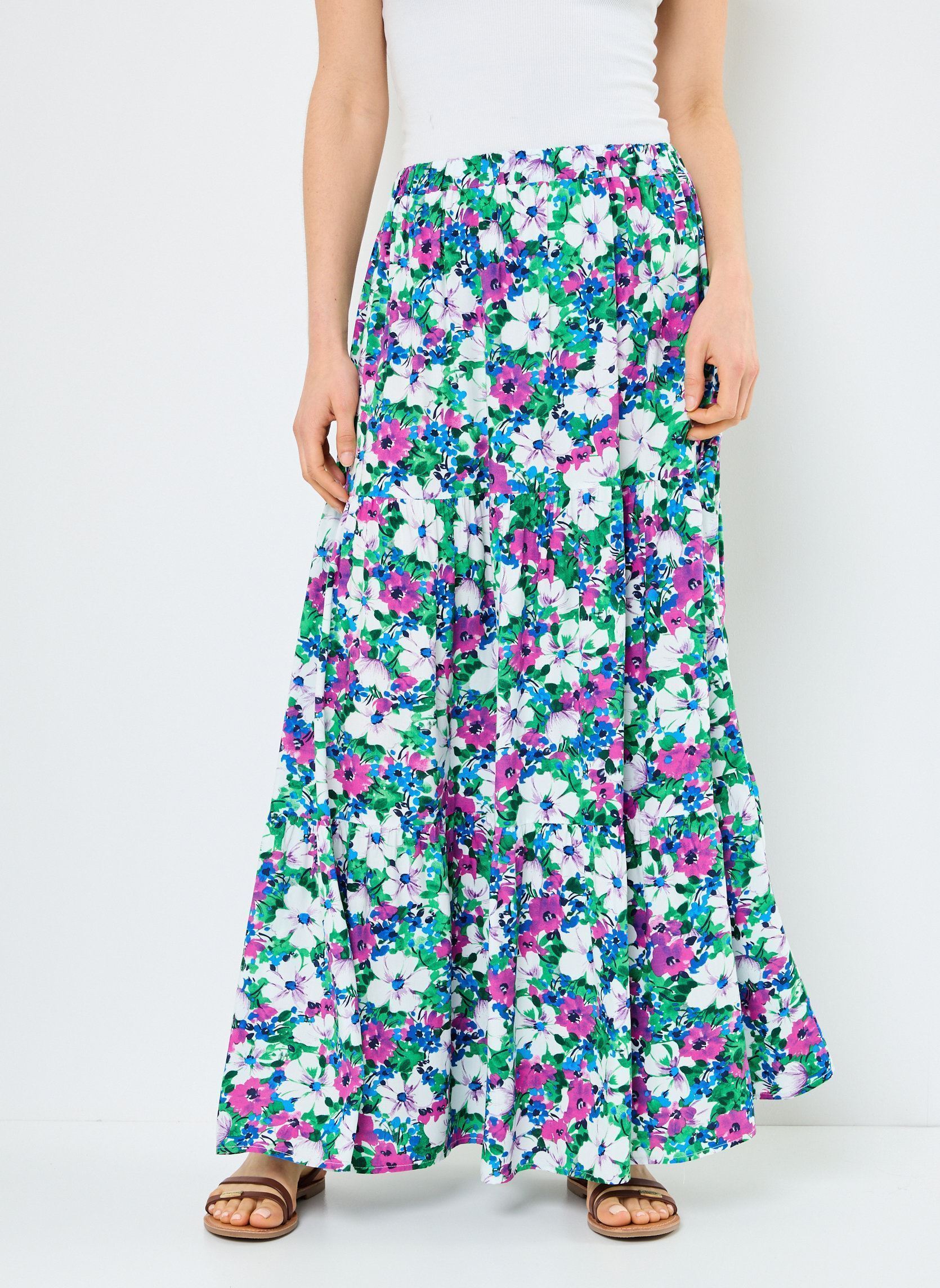 Jupes longues LA1655DP femme multicolore Molly Bracken Jupes longues LA1655DP femme multicolore GREEN ISAE