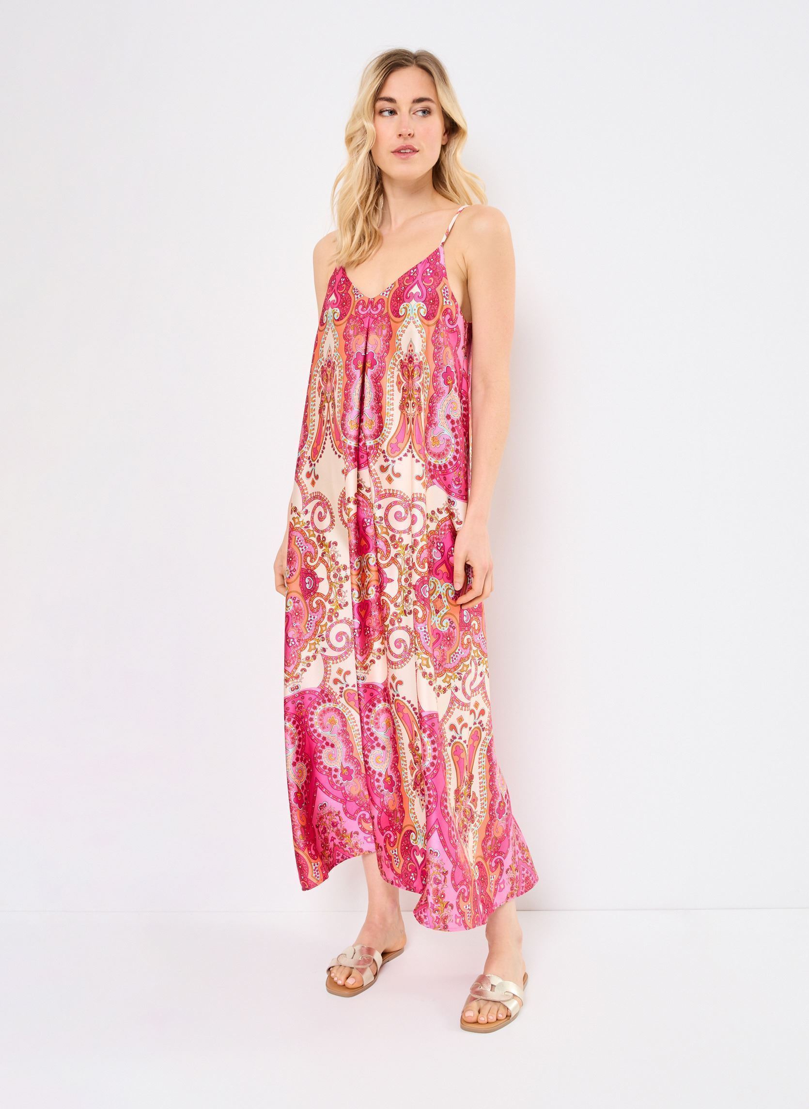 Robes longues LA1668DE femme multicolore Molly Bracken Robes longues LA1668DE femme multicolore PINK DAPHNE
