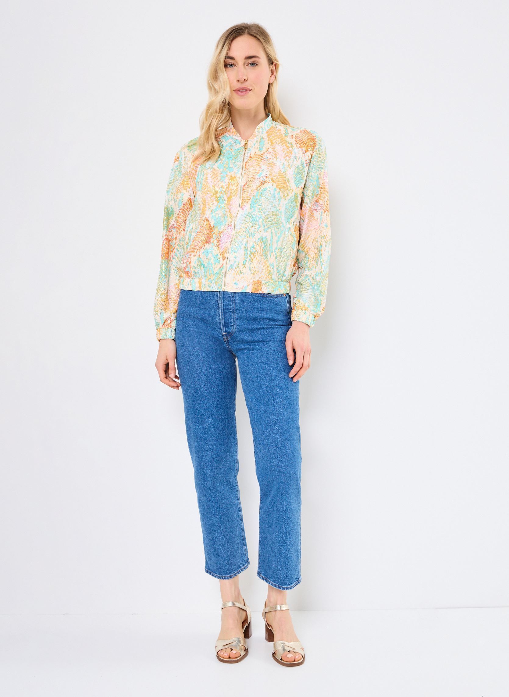Blousons LA1674DE femme multicolore Molly Bracken Blousons LA1674DE femme multicolore TURQUOISE JAZZ