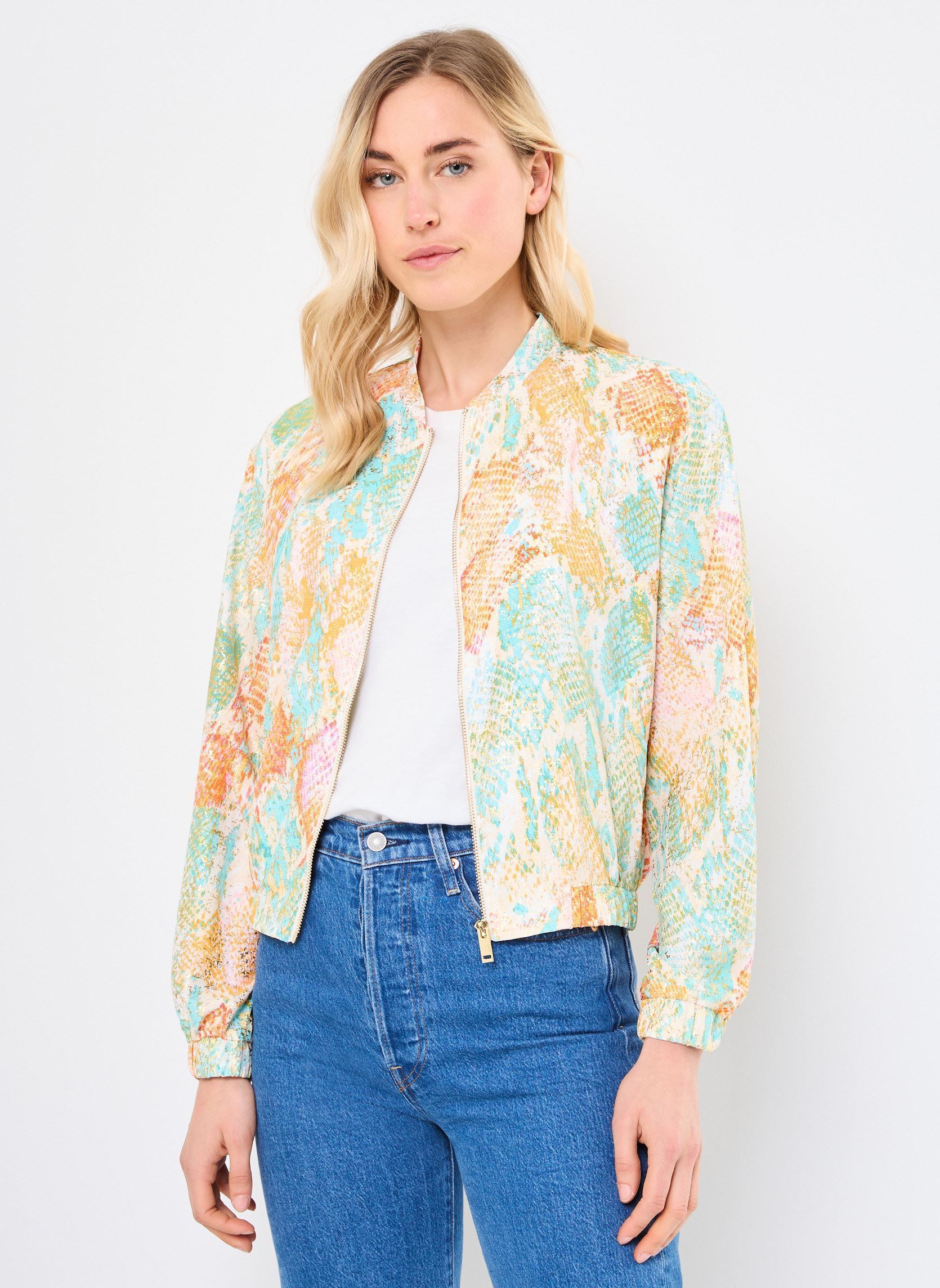 Blousons LA1674DE femme multicolore Molly Bracken Blousons LA1674DE femme multicolore TURQUOISE JAZZ