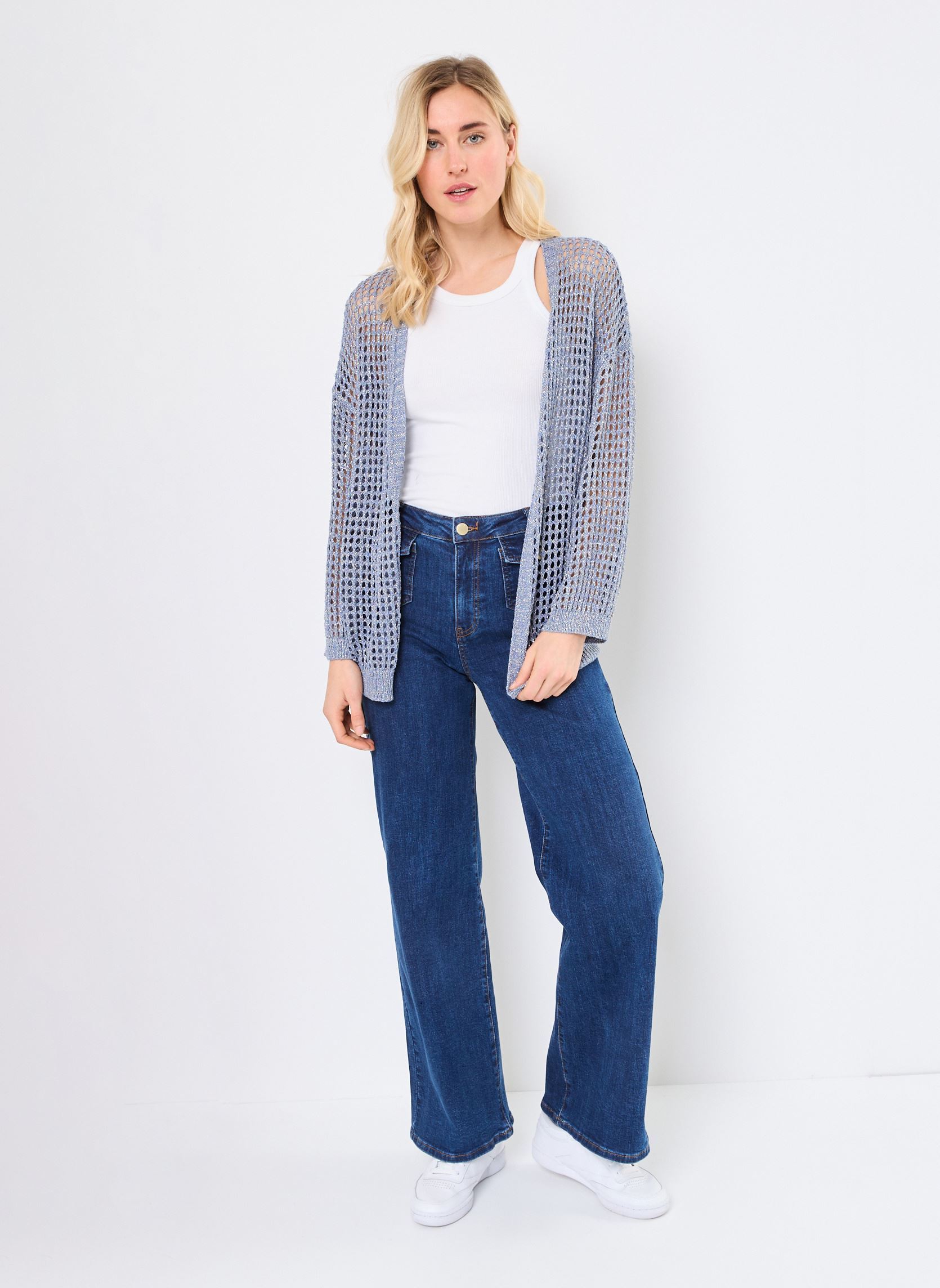 Strickjacken und Westen LA1711DP damen blau Molly Bracken Strickjacken und Westen LA1711DP damen blau BLUE