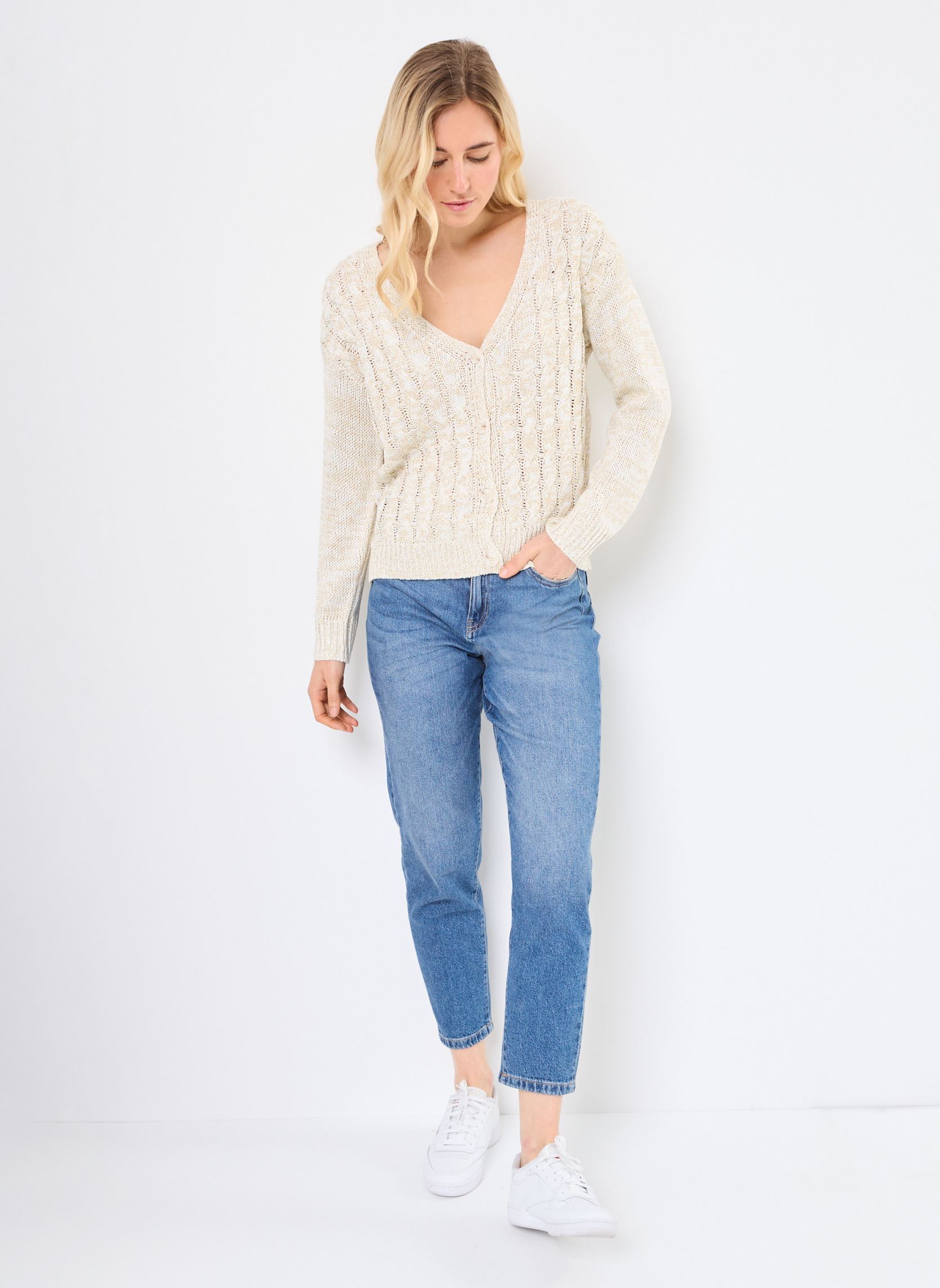 Gilet LA1712DP donna bianco Molly Bracken Gilet LA1712DP donna bianco OFFWHITE