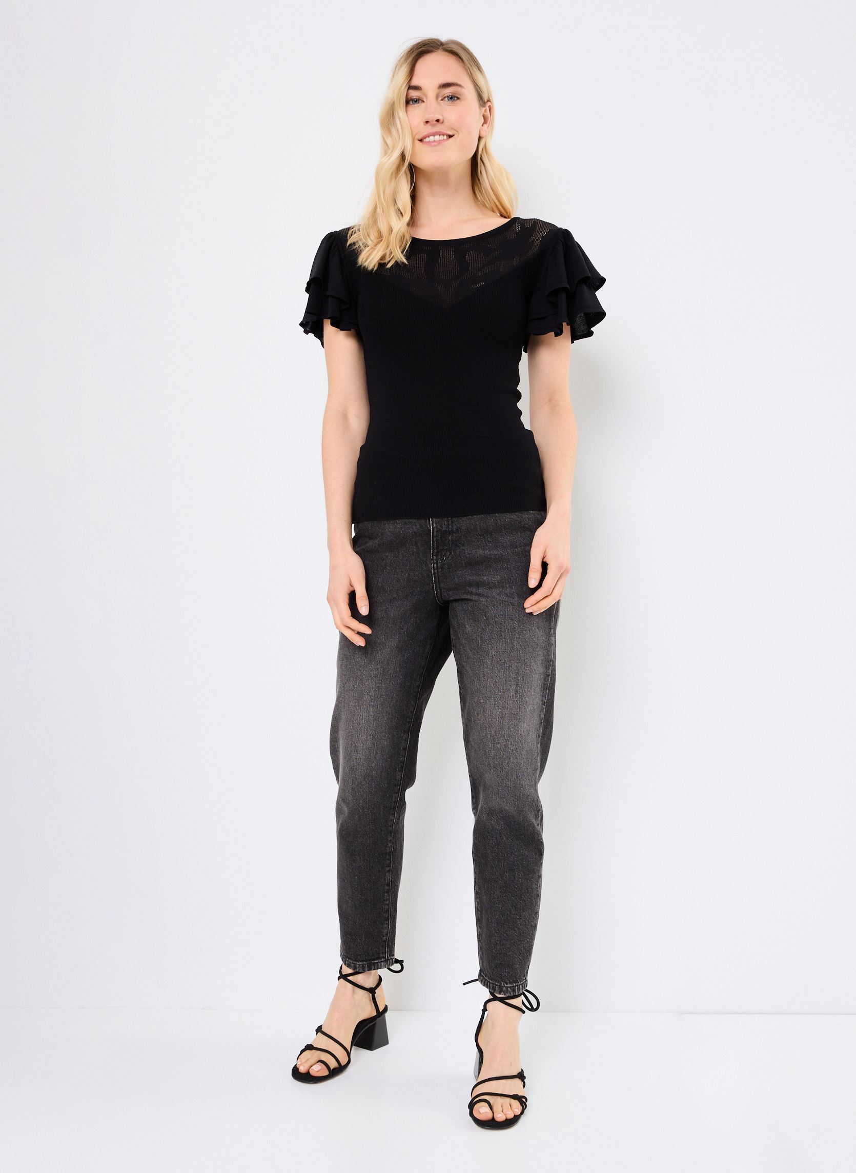 Kurzarm-T-Shirts LA1731DP damen schwarz Molly Bracken Kurzarm-T-Shirts LA1731DP damen schwarz BLACK