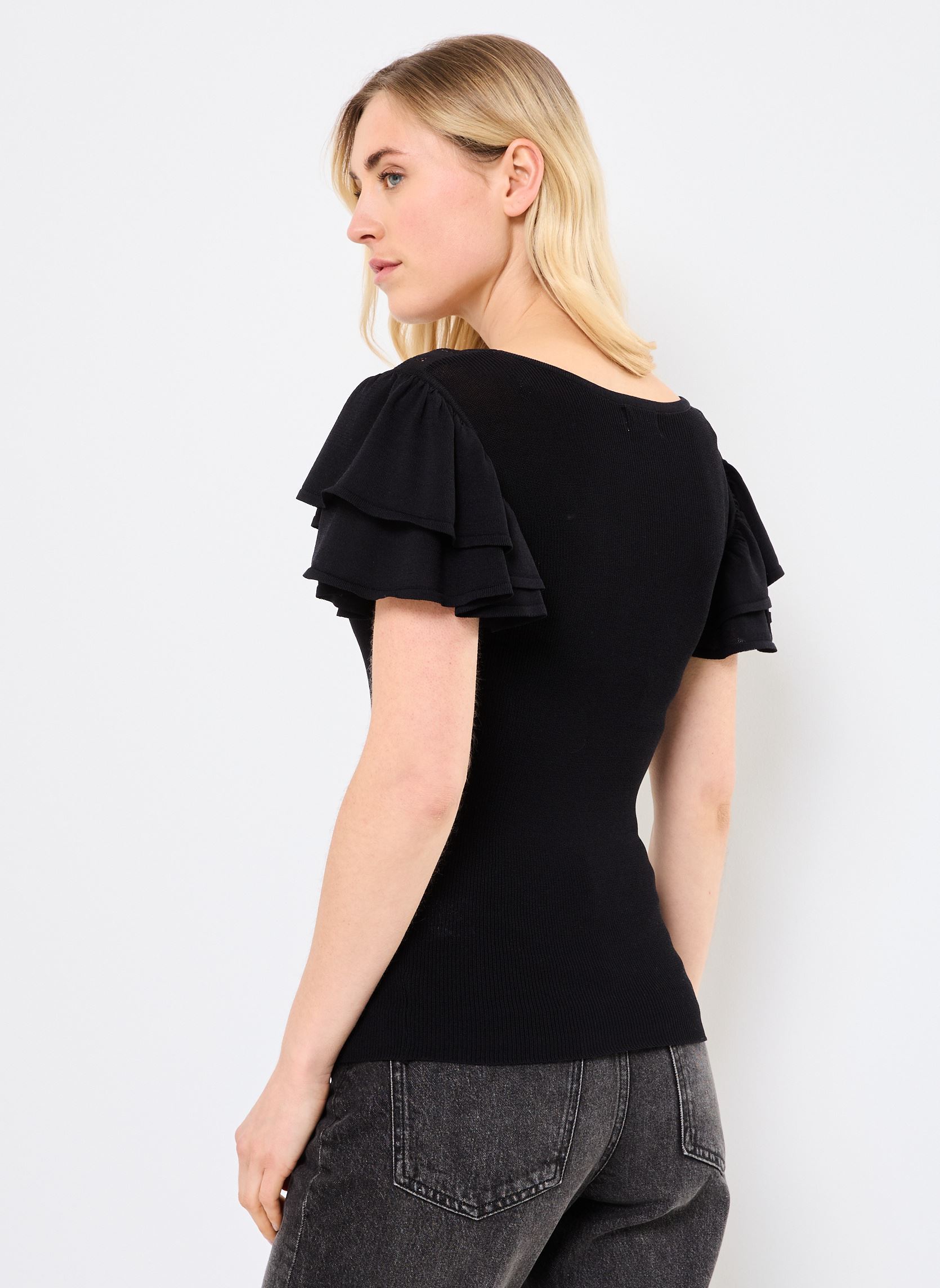 Kurzarm-T-Shirts LA1731DP damen schwarz Molly Bracken Kurzarm-T-Shirts LA1731DP damen schwarz BLACK