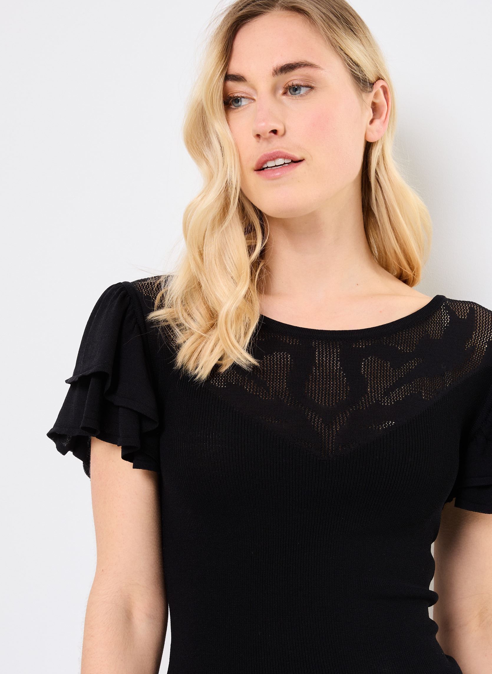 Kurzarm-T-Shirts LA1731DP damen schwarz Molly Bracken Kurzarm-T-Shirts LA1731DP damen schwarz BLACK