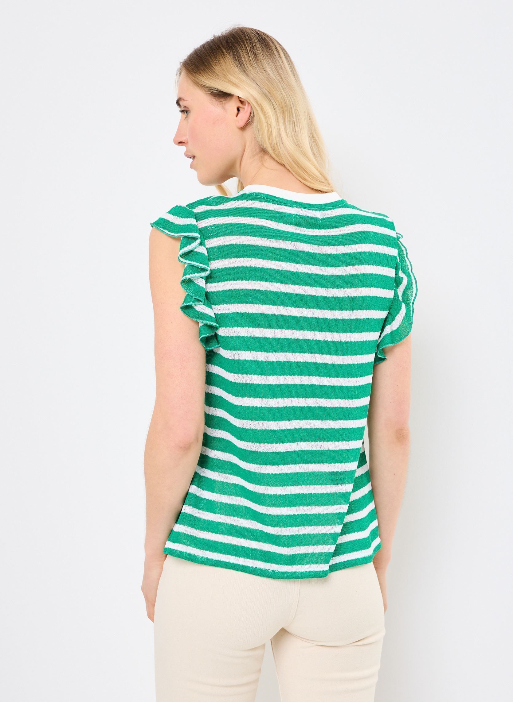 Tee-shirts manches courtes LA1740DE femme vert Molly Bracken Tee-shirts manches courtes LA1740DE femme vert GREEN