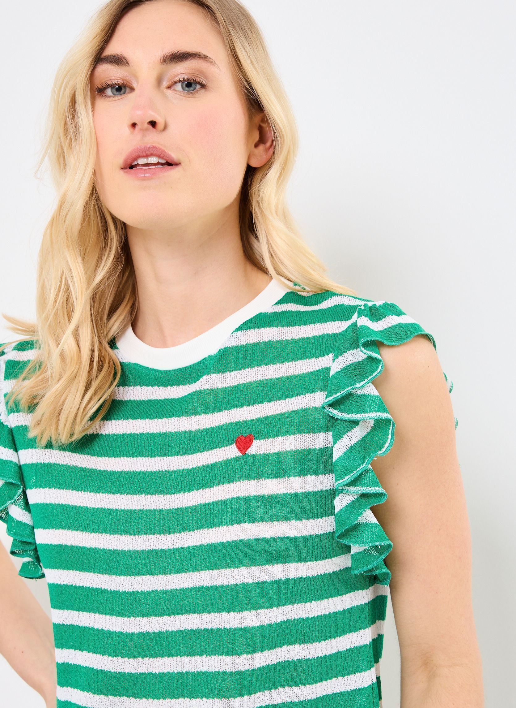 Tee-shirts manches courtes LA1740DE femme vert Molly Bracken Tee-shirts manches courtes LA1740DE femme vert GREEN