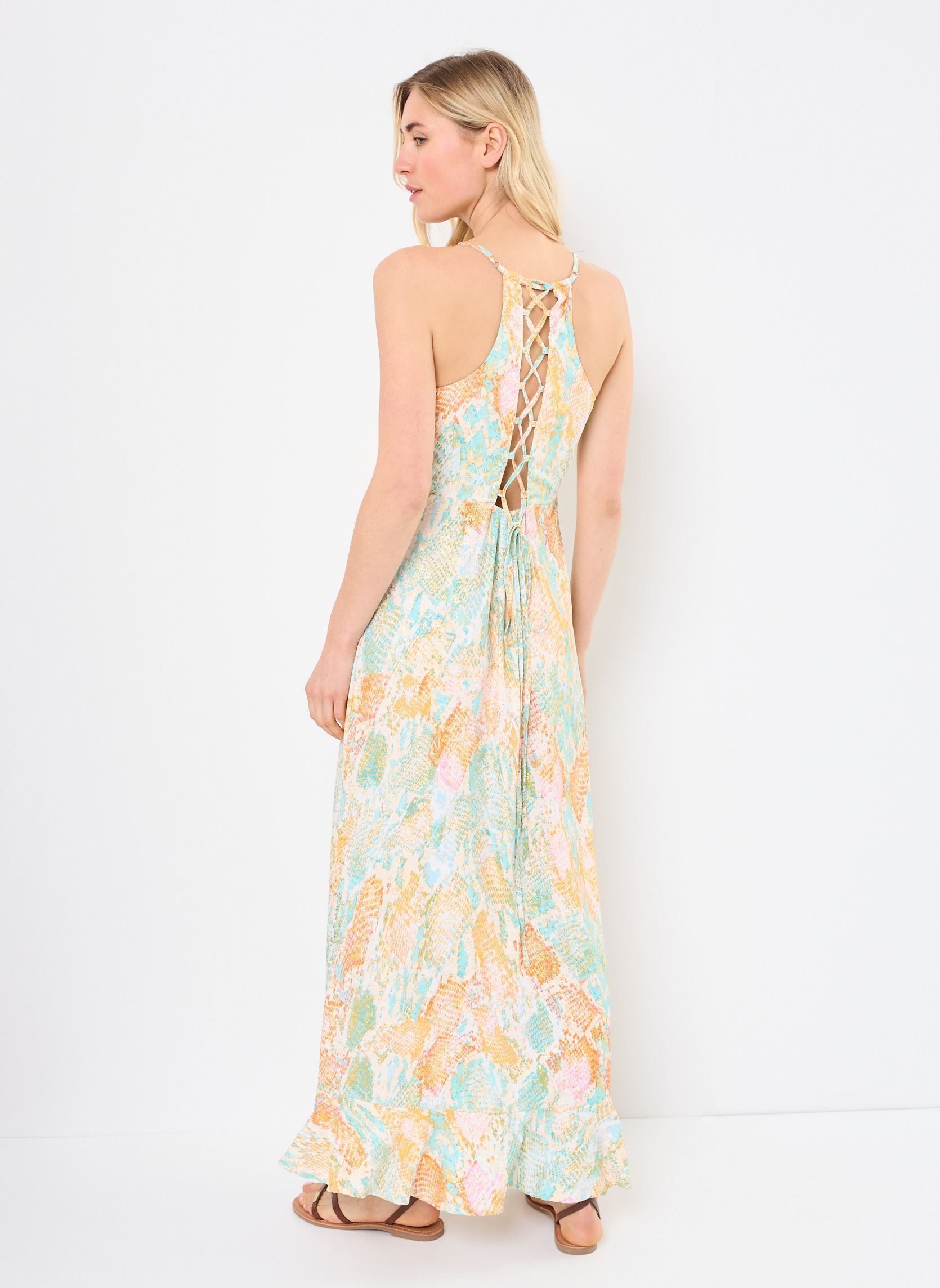 Robes longues LA70DE femme multicolore Molly Bracken Robes longues LA70DE femme multicolore TURQUOISE JAZZ