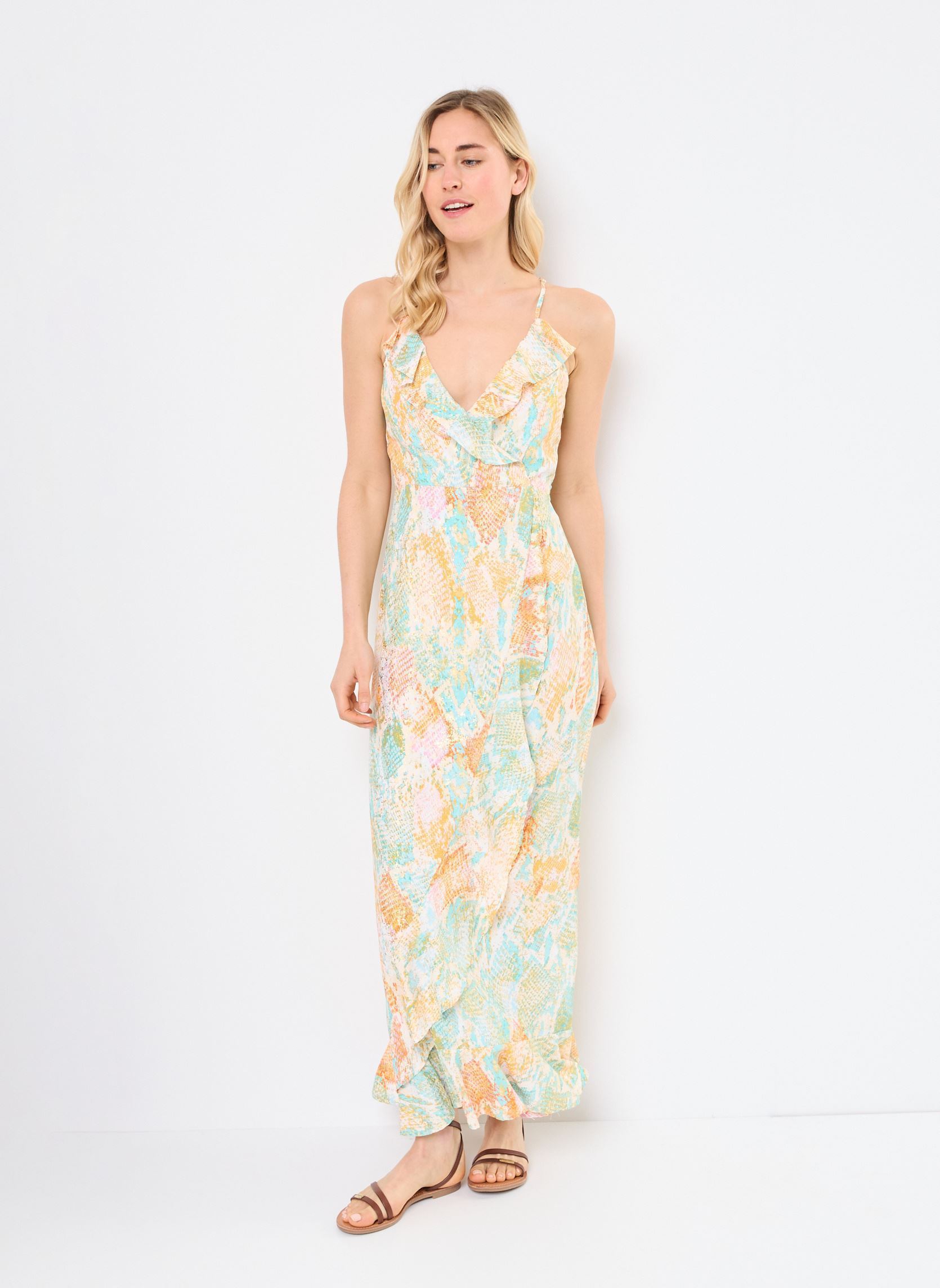 Robes longues LA70DE femme multicolore Molly Bracken Robes longues LA70DE femme multicolore TURQUOISE JAZZ