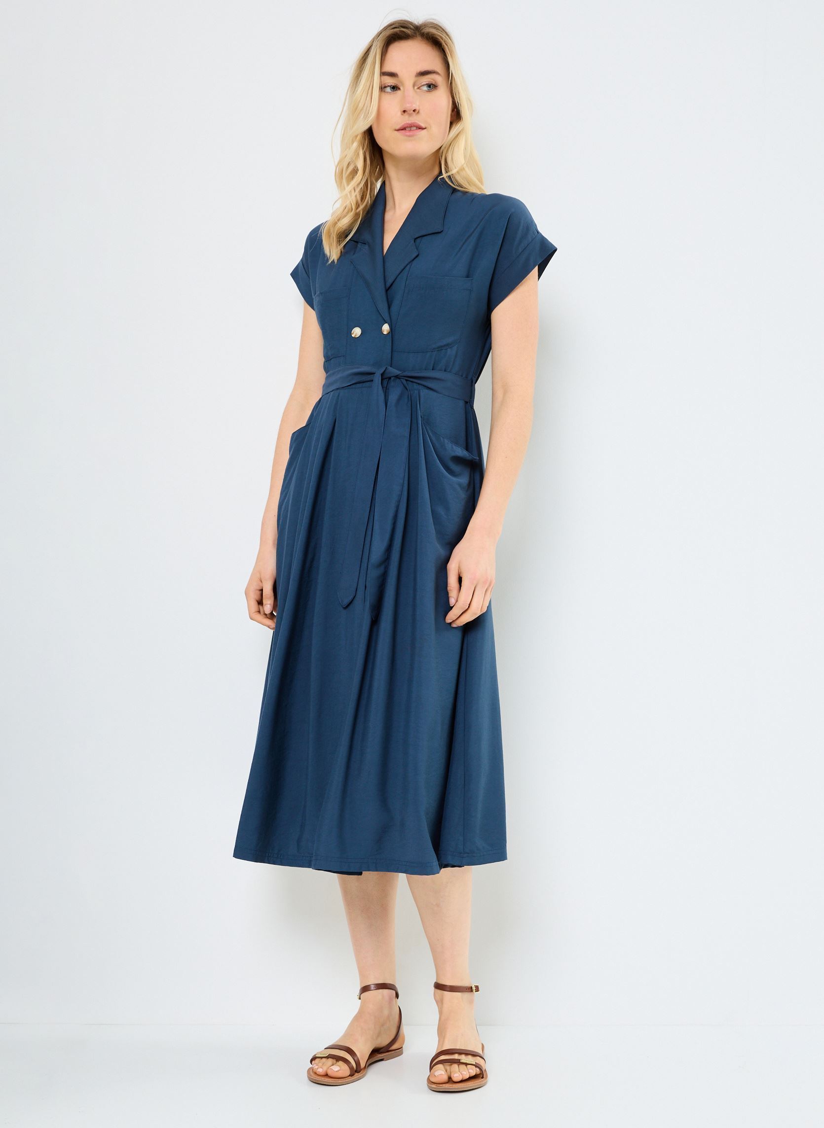 Robes longues LAR226DP femme bleu Molly Bracken Robes longues LAR226DP femme bleu NAVY BLUE