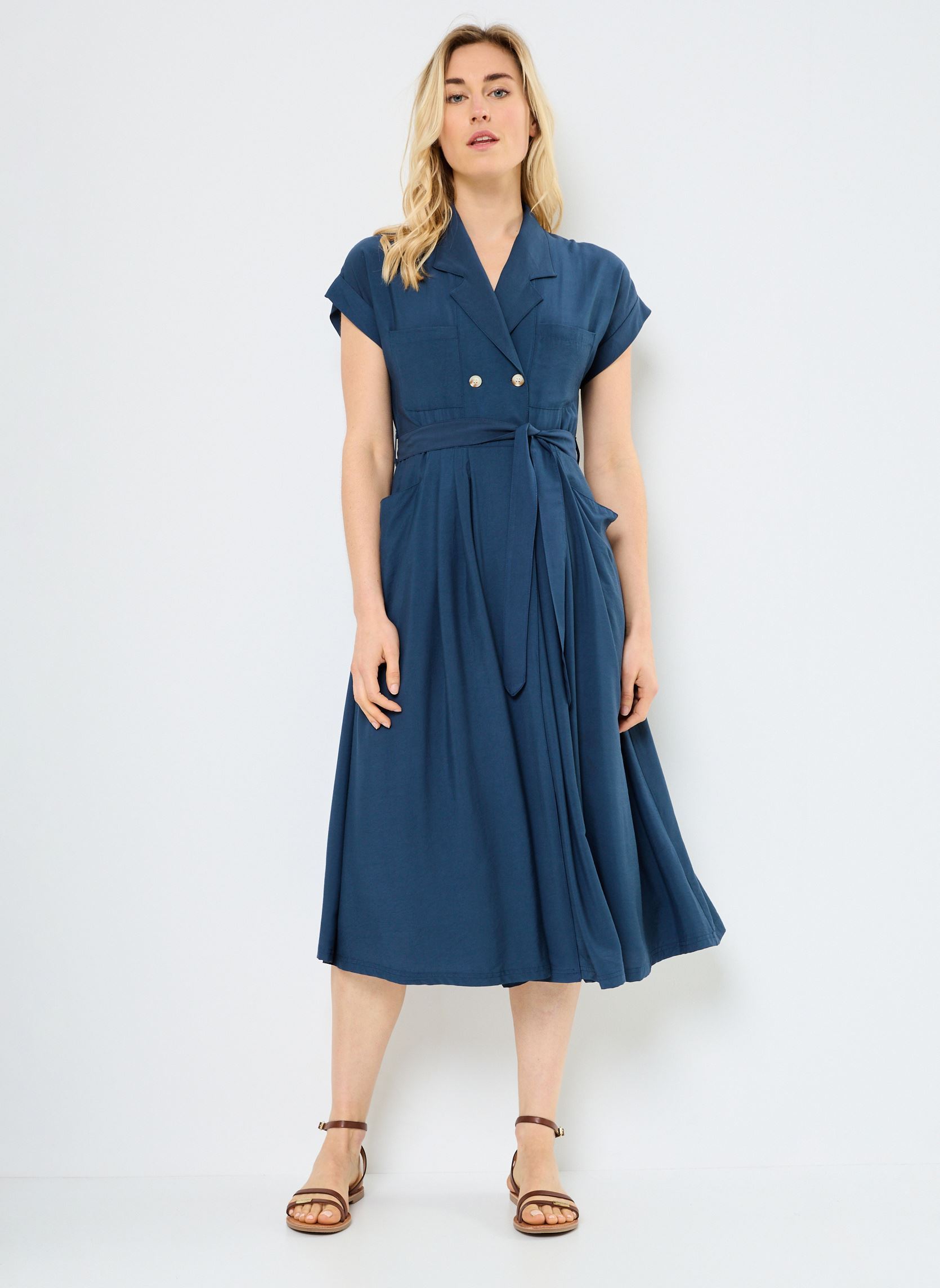Robes longues LAR226DP femme bleu Molly Bracken Robes longues LAR226DP femme bleu NAVY BLUE